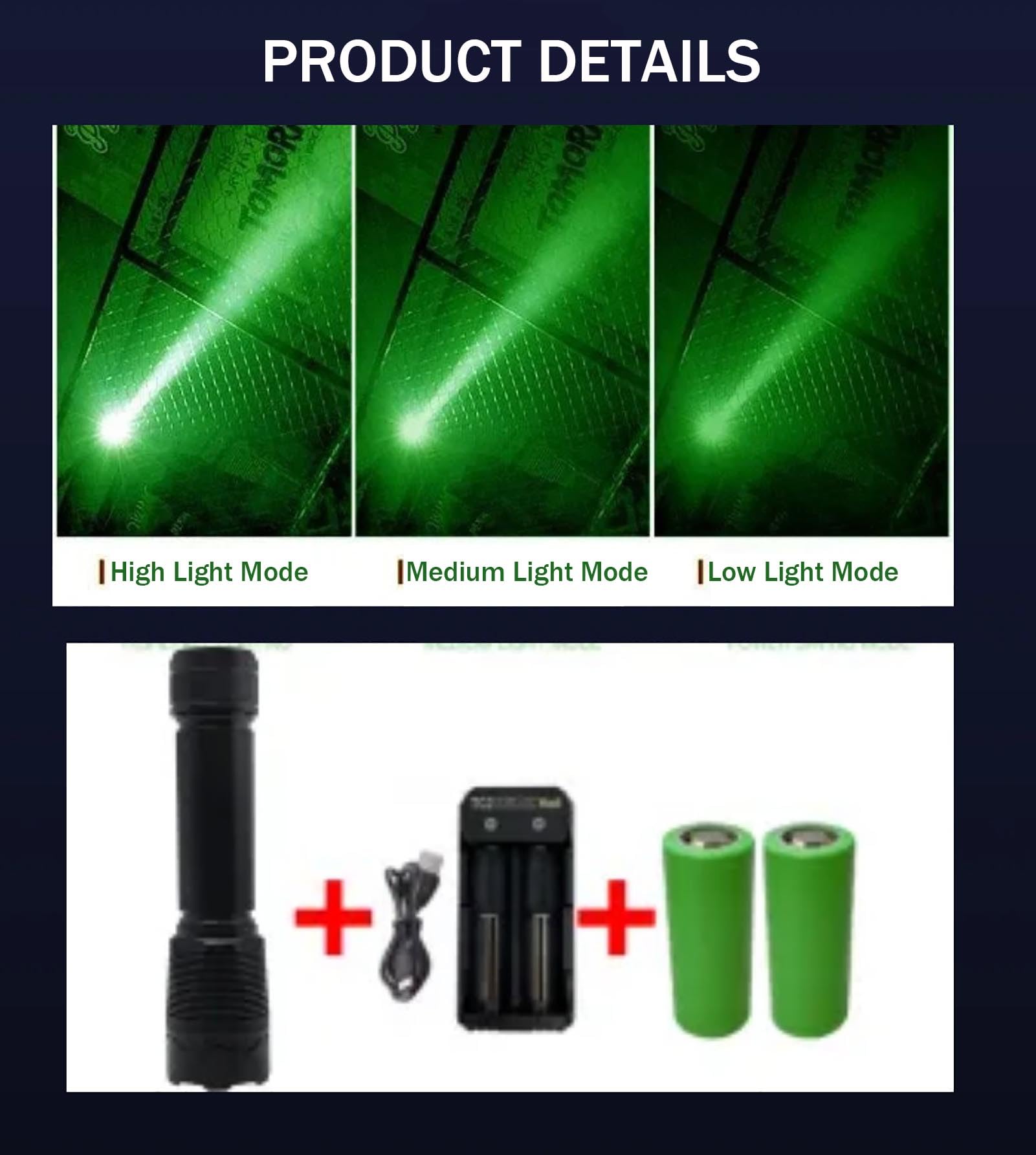 Ręczny laserowy odstraszacz ptaków, mocny/średni/słaby, przemysłowy odstraszacz ptaków, do nocnych eksploracji/jazdy na rowerze na świeżym powietrzu/nocnego patrolu