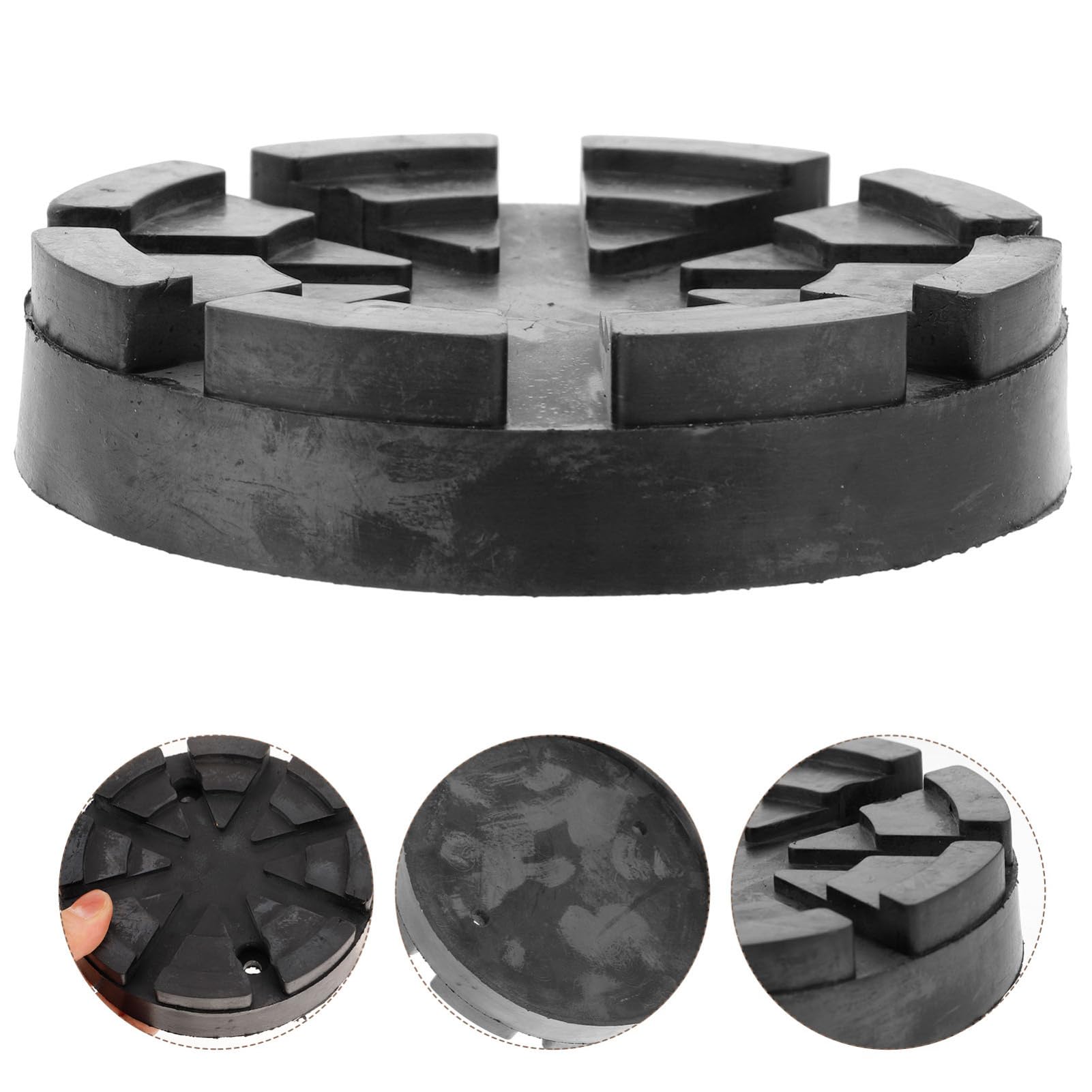 JECOMPRIS 4pcs Lift Tray Mat Outlet Adapter Automotive Car Rv Jack Pads Jack Pads for Rvs Jack Stand Pads Pinch Weld Jack Adapter Slotted Jack Pad Jack Blocks Rubber Floor Fall to The Ground