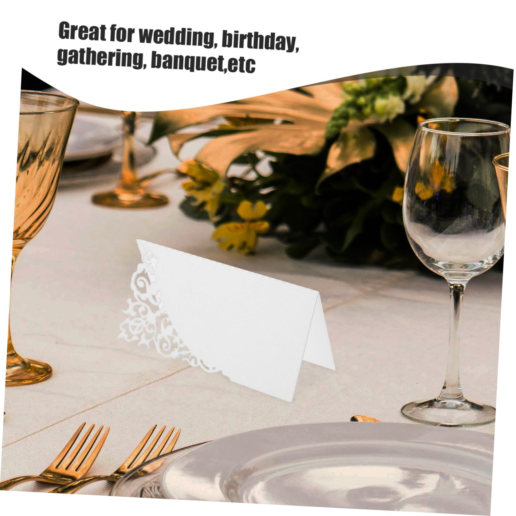SEWACC 300stücke Tischkarten Für Hochzeiten Kreative Platzkarten Mit Filigranem Design Für Elegante Feiern Und Veranstaltungen Geeignet Für Restaurants Cafés Und Feste