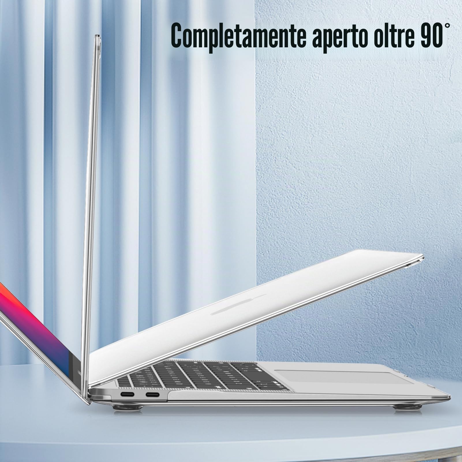 FINTIE Custodia Compatibile con MacBook Air 13 2020/2019/2018 (A2337 M1 / A2179 / A1932 ) - Cover Rigid Protettivo Guscio Rigido Case, Cristallo Chiaro