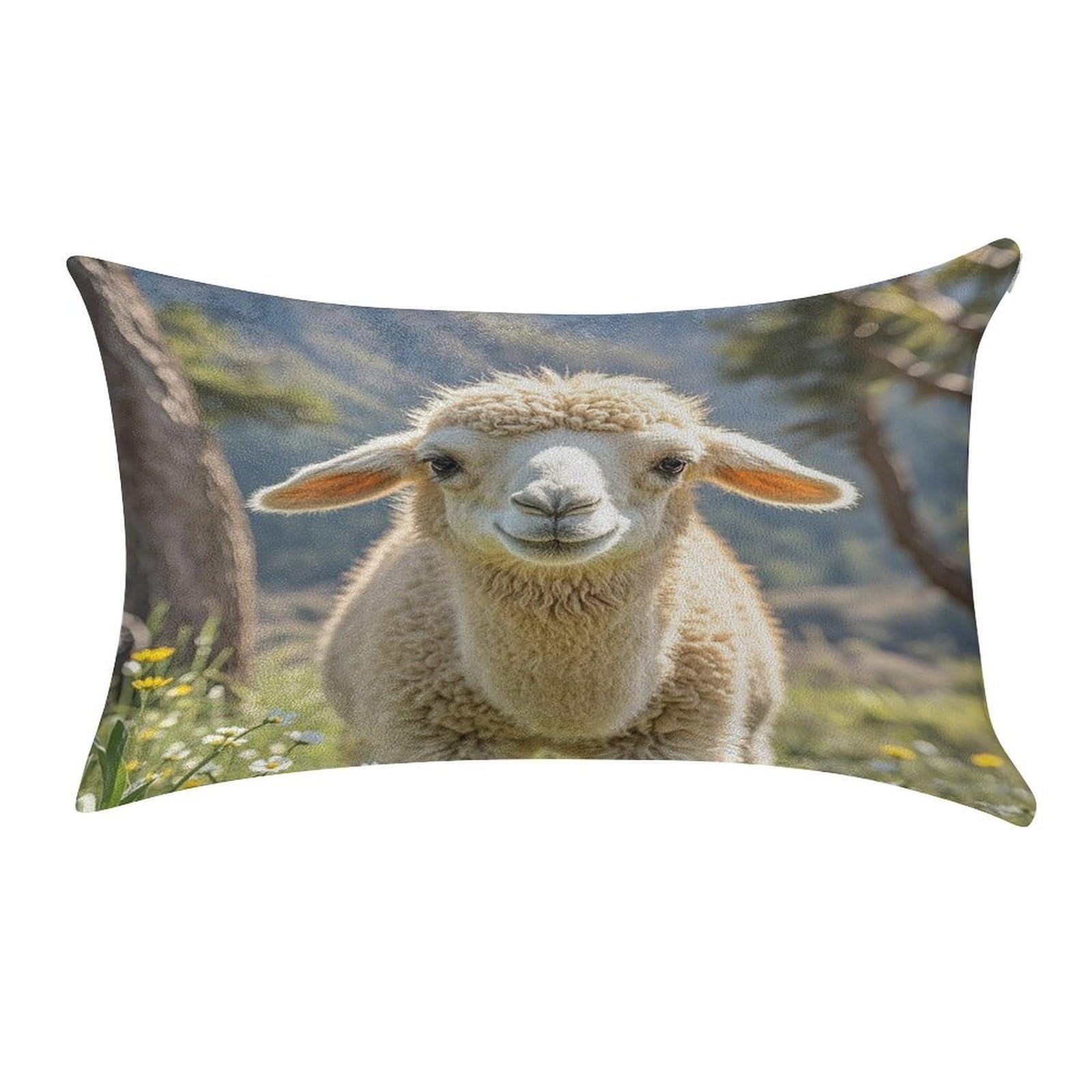 FekiLoot Lamb Pillow Covers Luxury Velvet Oblong Pillowcases Rectangular Throw Pillows Case Decorative Velvet Cushion Covers Ultra Soft Lumbar Pillow Shells 12 X 20 in