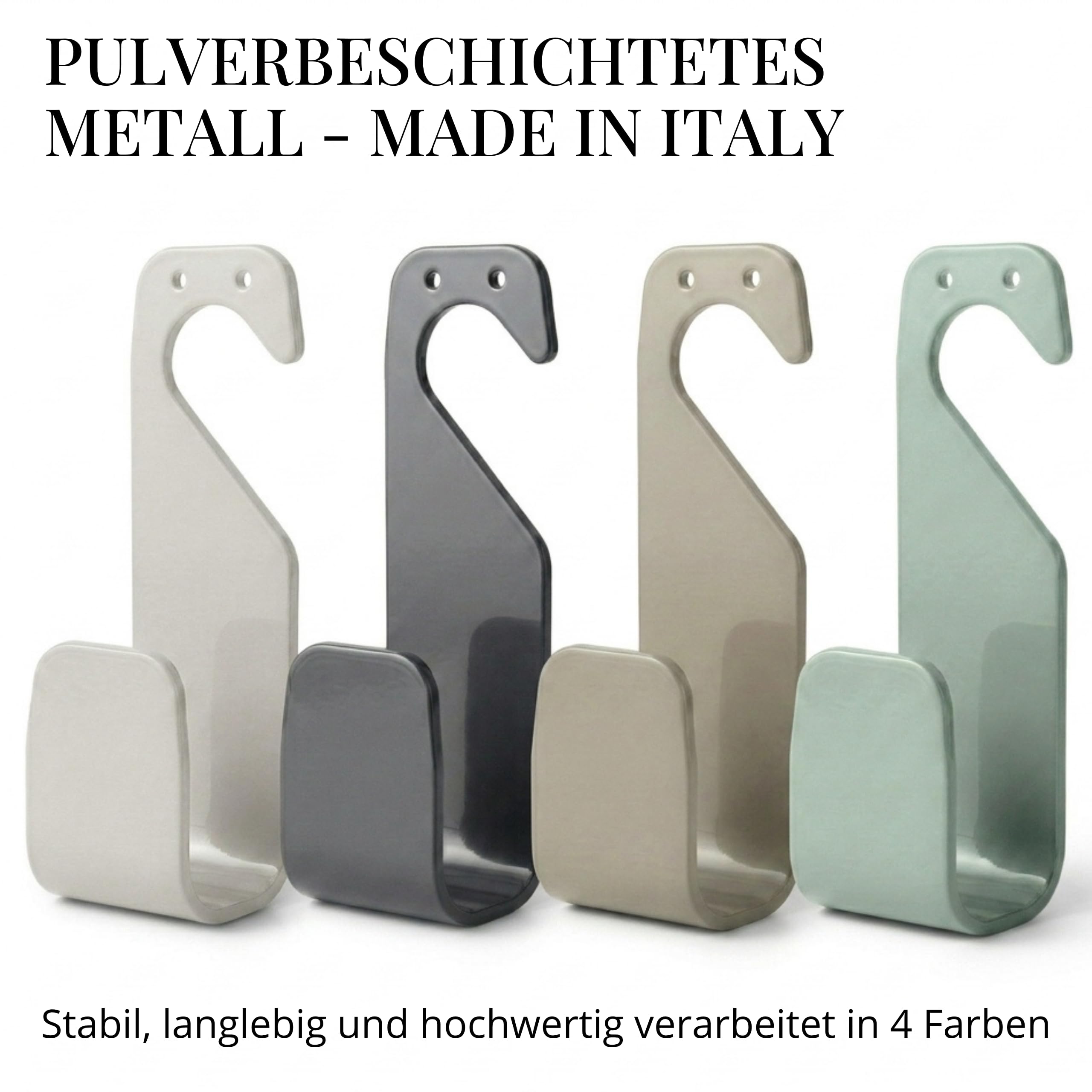 Livlig53 LIVLIG Gartenschlauch Halterung ohne Bohren, Schlauchhaken aus Metall, Schlauchhalter Wand/Wandschlauchhalter für bis zu 10 m Gartenschlauch oder 20 m Flexschlauch, Made in Italy, Beige