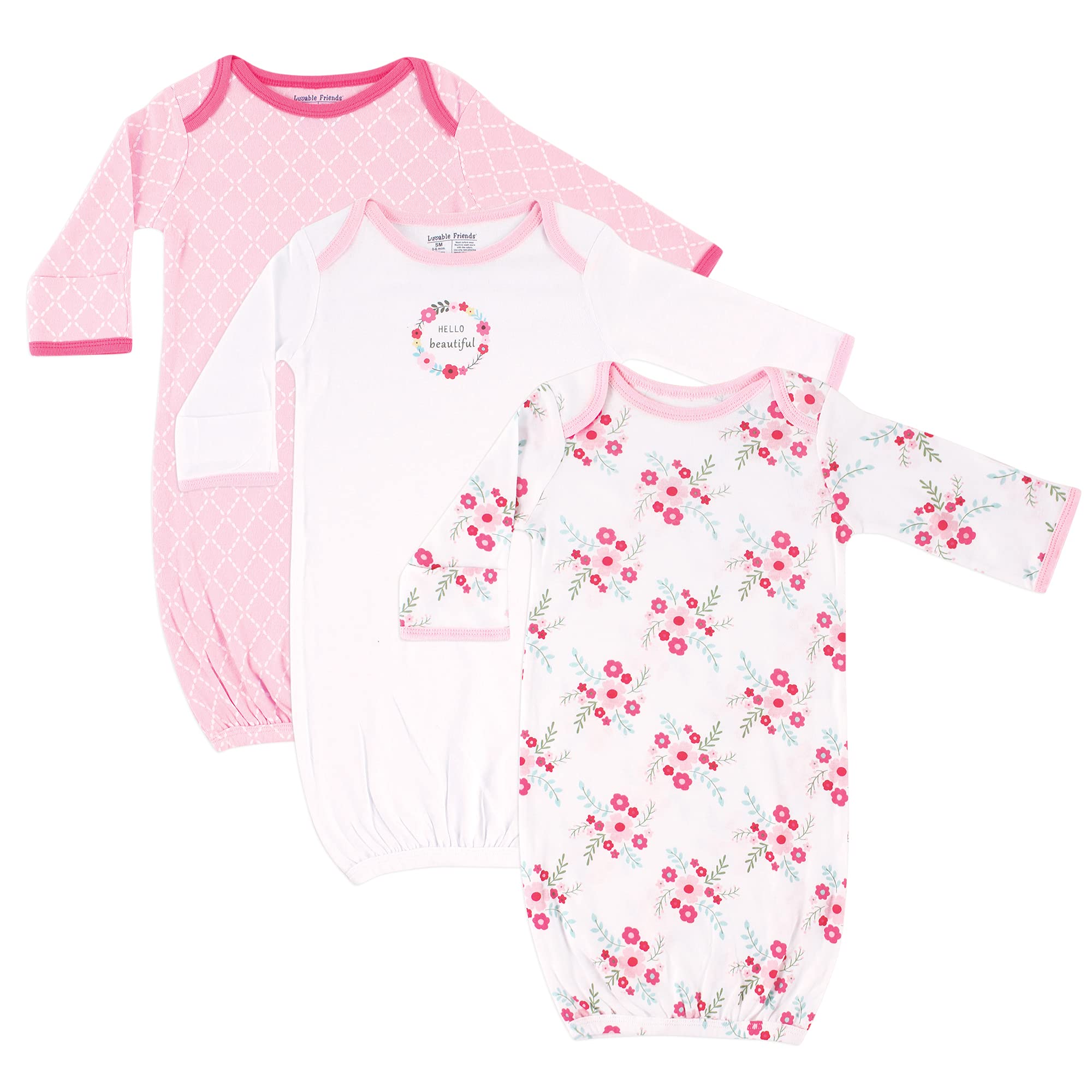 Luvable Friends Baby Cotton Gowns