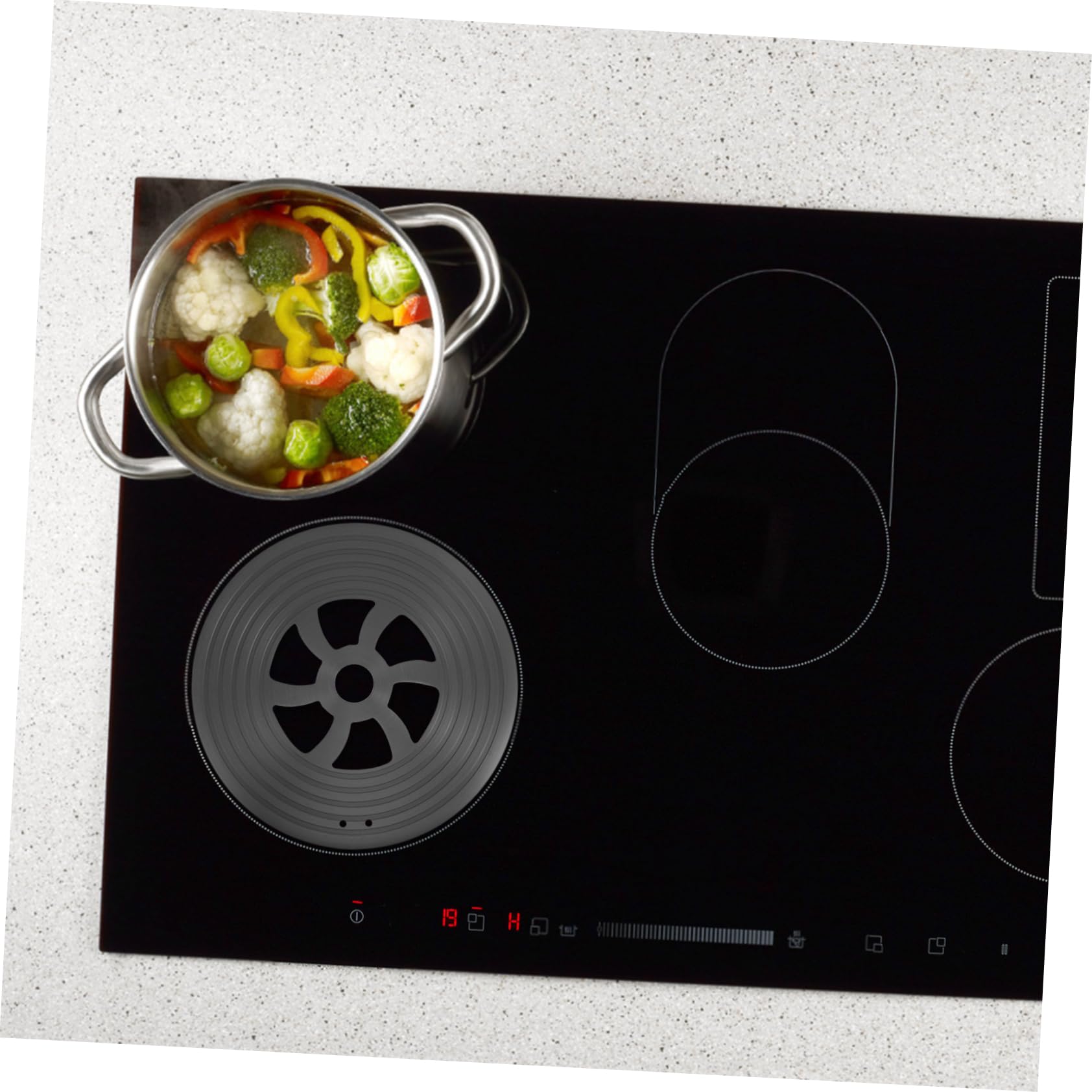 Difusor de para Estufa de Gas y Cocina por Inducción Placa de Transferencia Resistente Altas Temperaturas Distribución y Protección Antiquemaduras para Cocción Uniforme