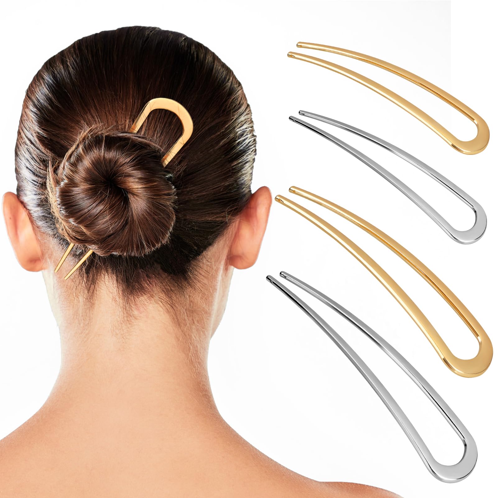 3 Forcine A U Stile Francese Per Capelli - Fermagli Vintage Con Design Retrò - Foto 9