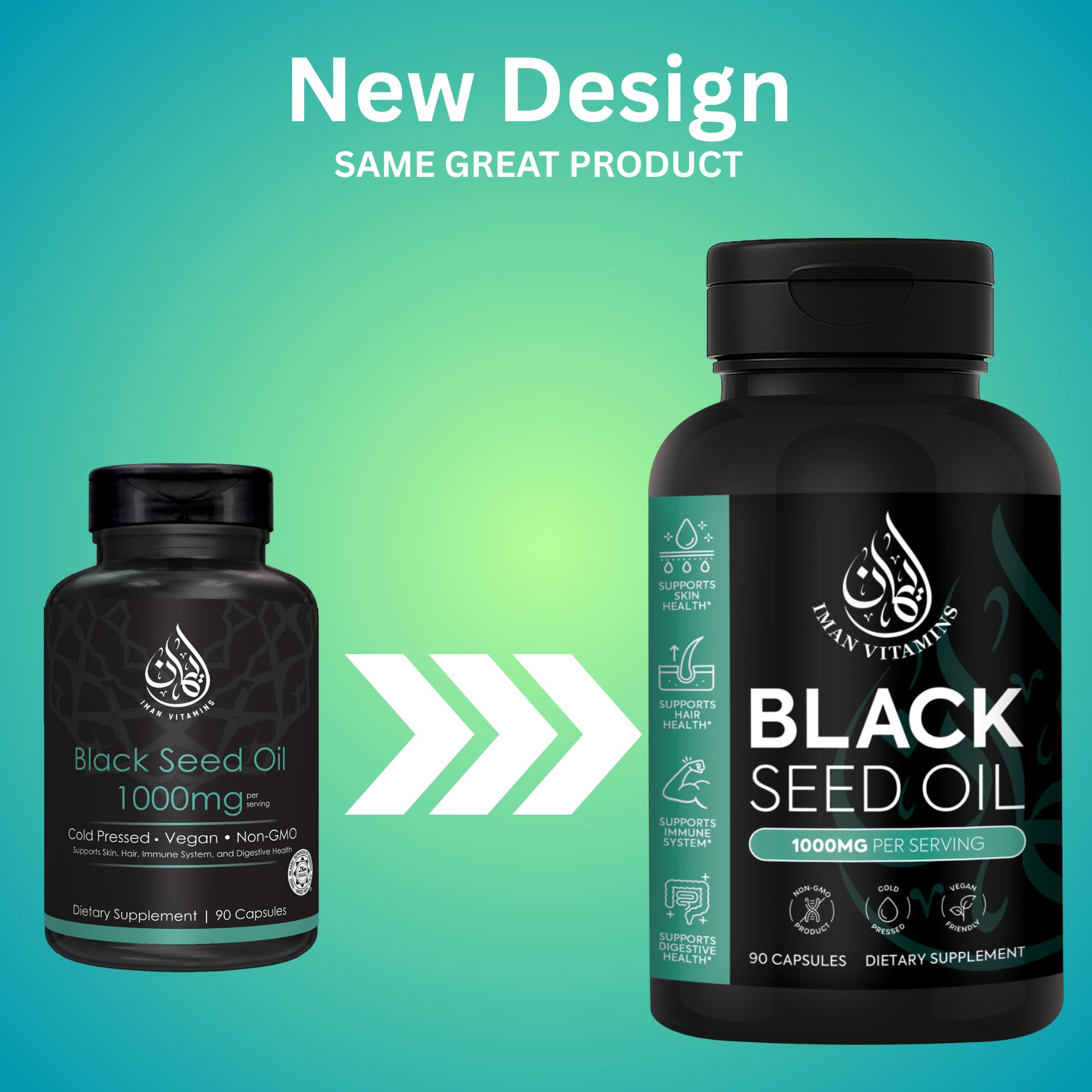 Amazon.com: Iman Vitamins Halal Natural Black Seed Oil Capsules