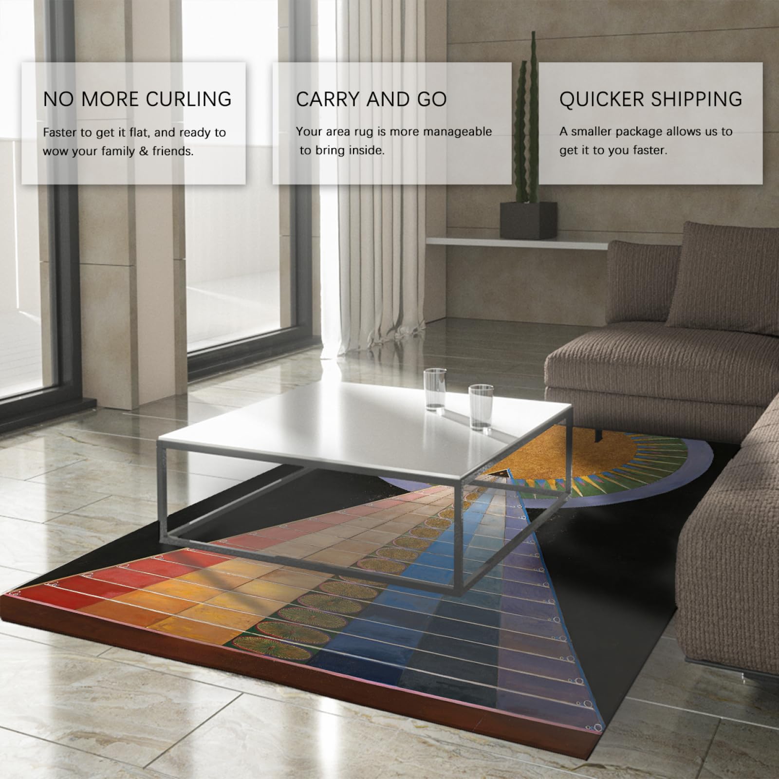 Gradient kolor miękki dywan trójkątna geometria okrągły nadruk dywaniki łatwe do czyszczenia antypoślizgowe dywaniki do nowoczesnej dekoracji domu 150 x 210 cm