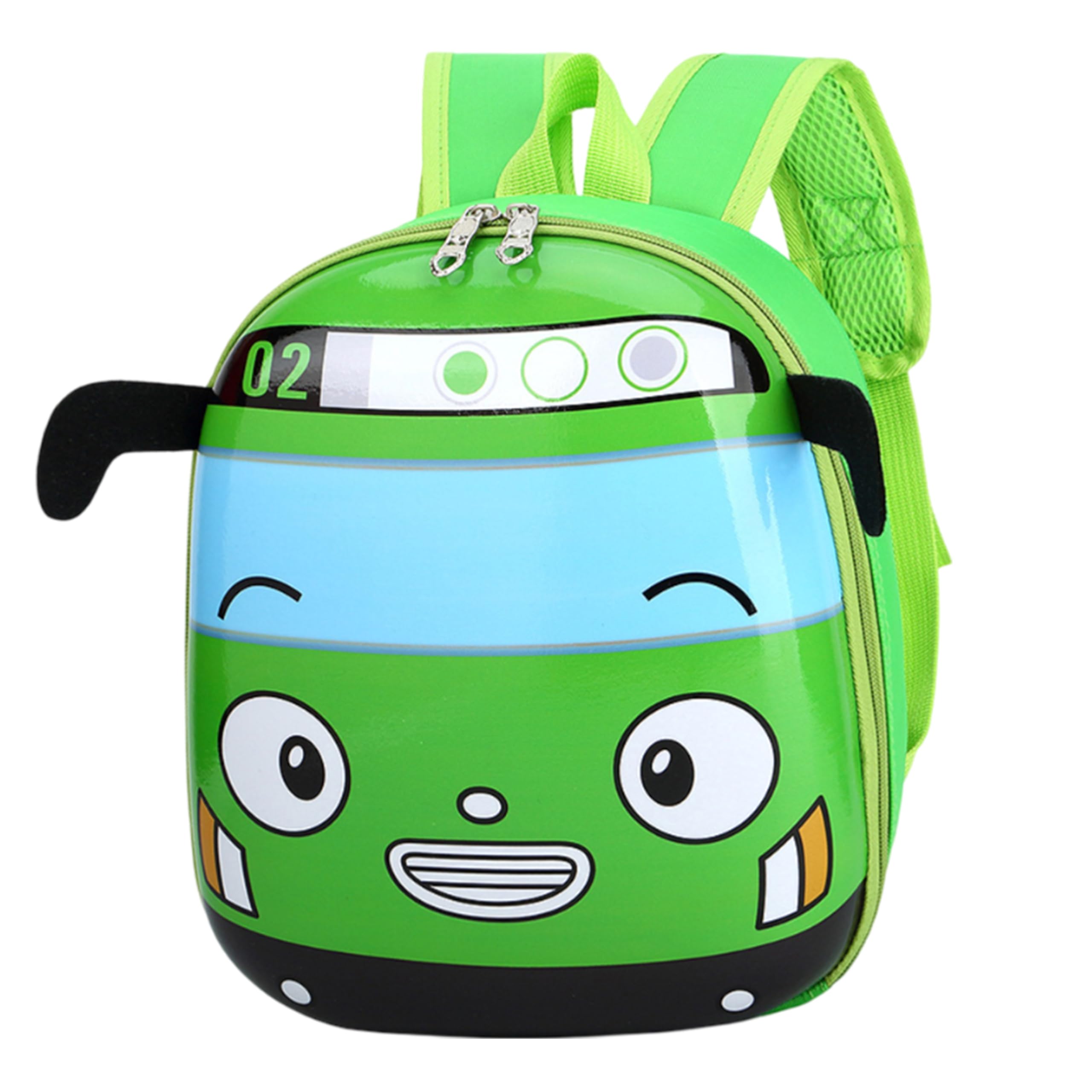 Bembika School Bag The Perfect Children Backpack and School Bags for Kids Compact Stylish Backpack for Kids Exceptional-Quality Kids Kindergarten Backpack and Travel Backpack- (Car|Green)