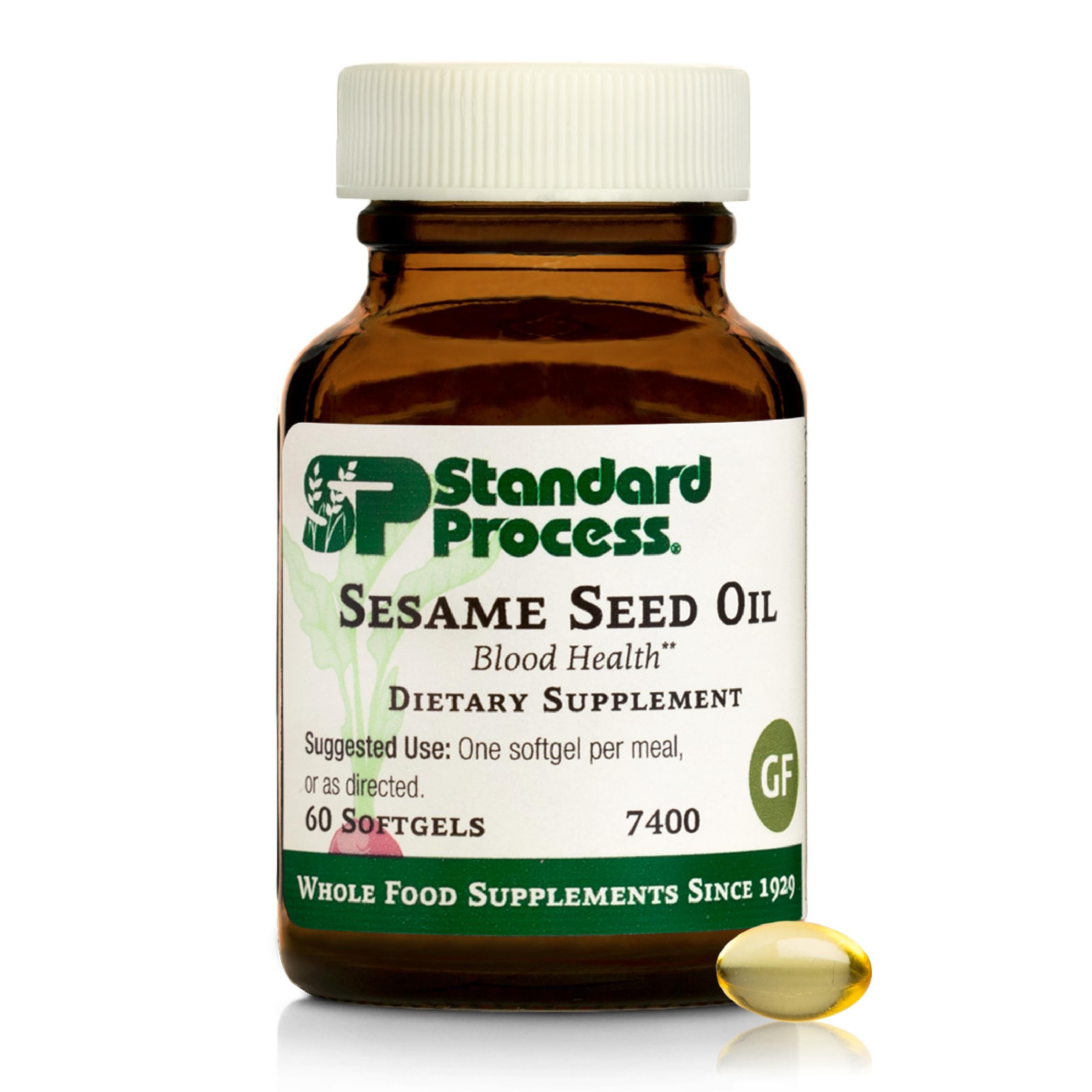 Standard Process Sesame Seed Oil, Blood Health & Liver Support, 60 Softgels Sesame Seed Oil 60 Count (Pack of 1)
