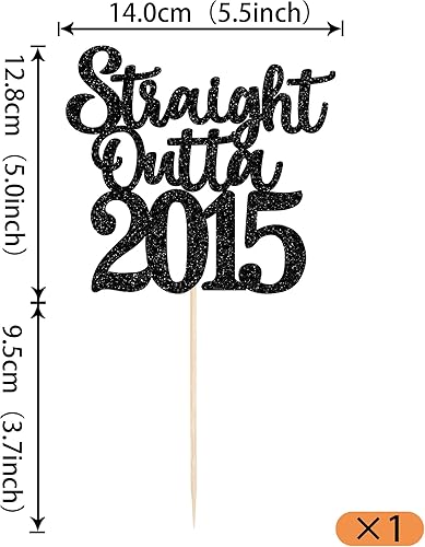 Miniatura 2 de 1 paquete de 50 decoraciones para tartas de cumpleaños 50 con purpurina recta Outta 1974 Fifty Awesome Since 1974, 50 fabulosas decoraciones de