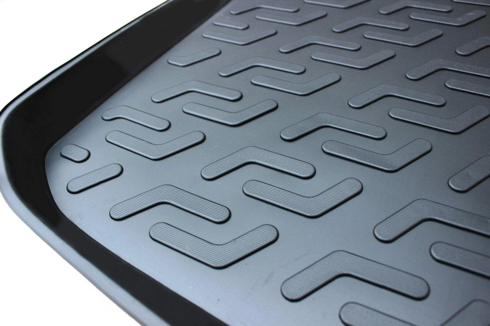J&J AUTOMOTIVE Tapis de Coffre en Caoutchouc sur Mesure pour Renault Captur 2013-2019, Premium, Bord Haut, Antidérapant, Toutes Saisons