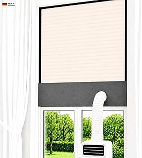 Fensterabdichtung 30-249 cm für mobile Klimaanlage und Ablufttrockner, auch für Türen – schnelle Montage ohne Bohren/Kleben – Klimageräte-Abdichtung [89 cm]