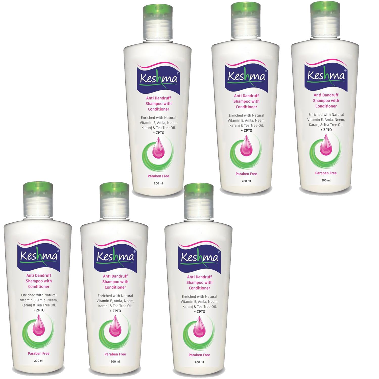 NEW KESHMA HAIR CARE SHAMPOO FOR HAIR FAL CONTROL (200ML) PACK POF - 6