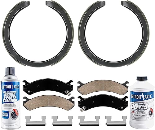 Miniatura 103 de Detroit Axle - Pastillas de freno para Chevy Trailblazer GMC Envoy Pastillas de freno de cerámica w/Hardware Buick Rainier Isuzu Ascender Olds