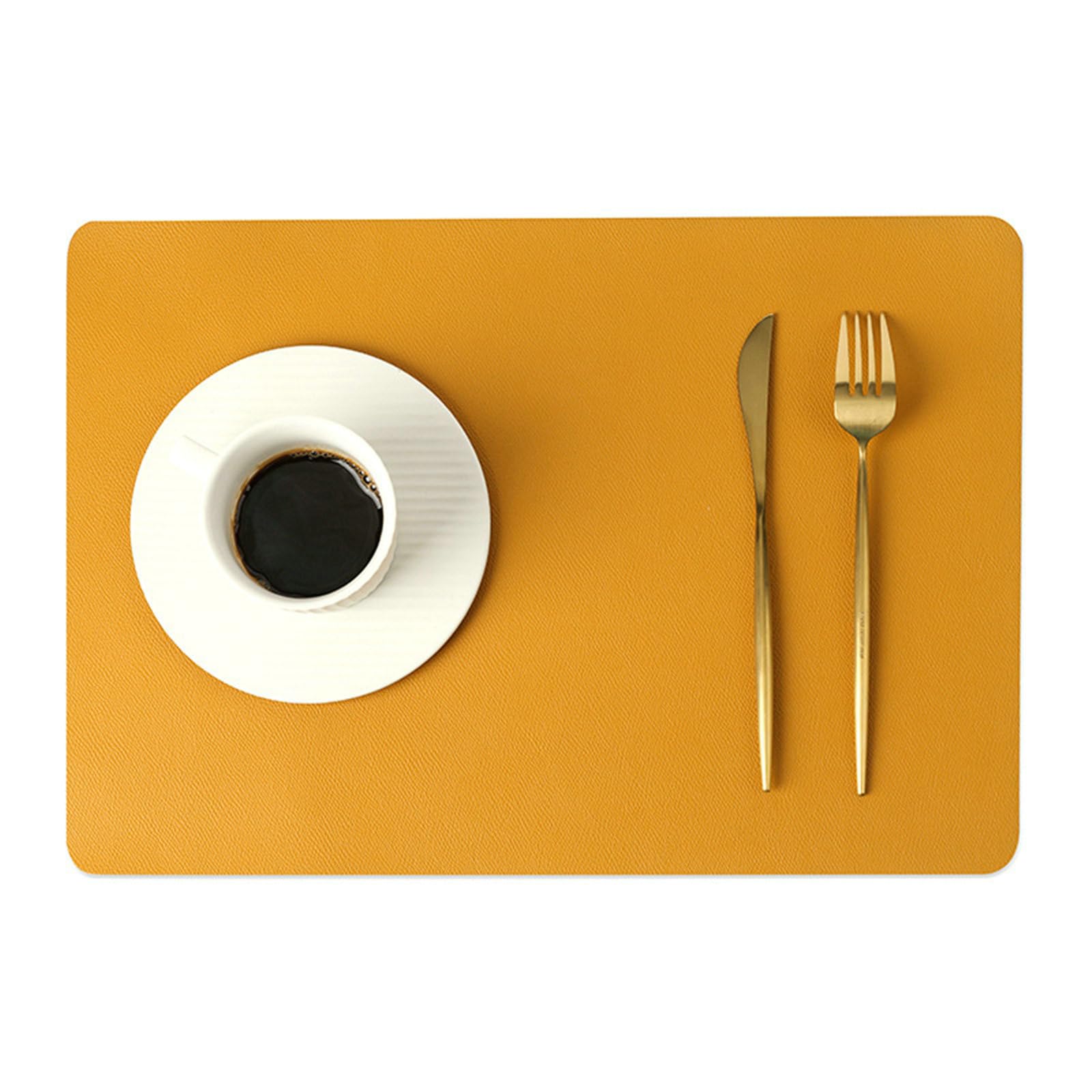 Tovagliette Tavolo Rettangolare Tovagliette Colazione 6 Pezzi Tovaglietta Americana Lavabili 43x30CM Giallo