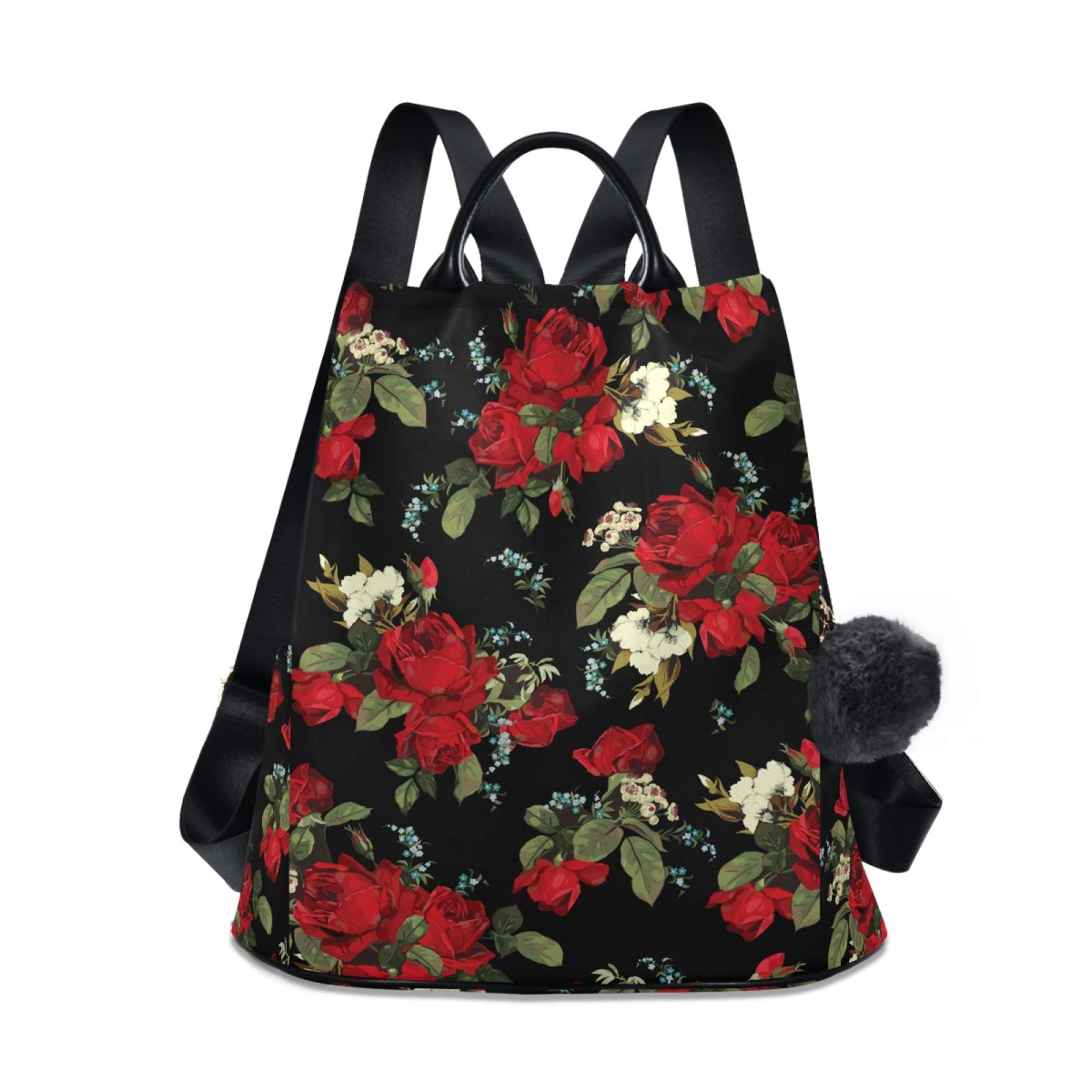 Amazon.com: ALAZA Red Rose Flower Floral Backpack Purse for Women