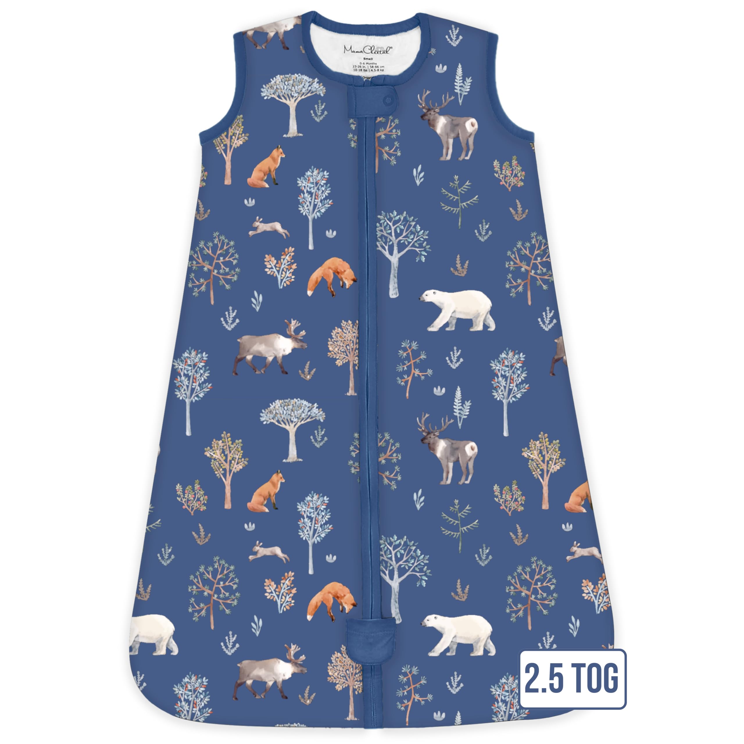 Mama Cheetah Baby Sleep Sack 2.5 TOG, Organic Cotton Baby Wearable Blanket with Two-Way Zipper, Swaddle Transition Baby Sleeping Bag for Newborn