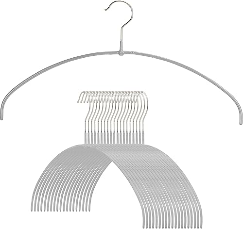 Mawa by Reston Lloyd Euro Ultra LightThin Series, percha antideslizante para ropa que ahorra espacio para camisas y vestidos, estilo 40PT, juego de