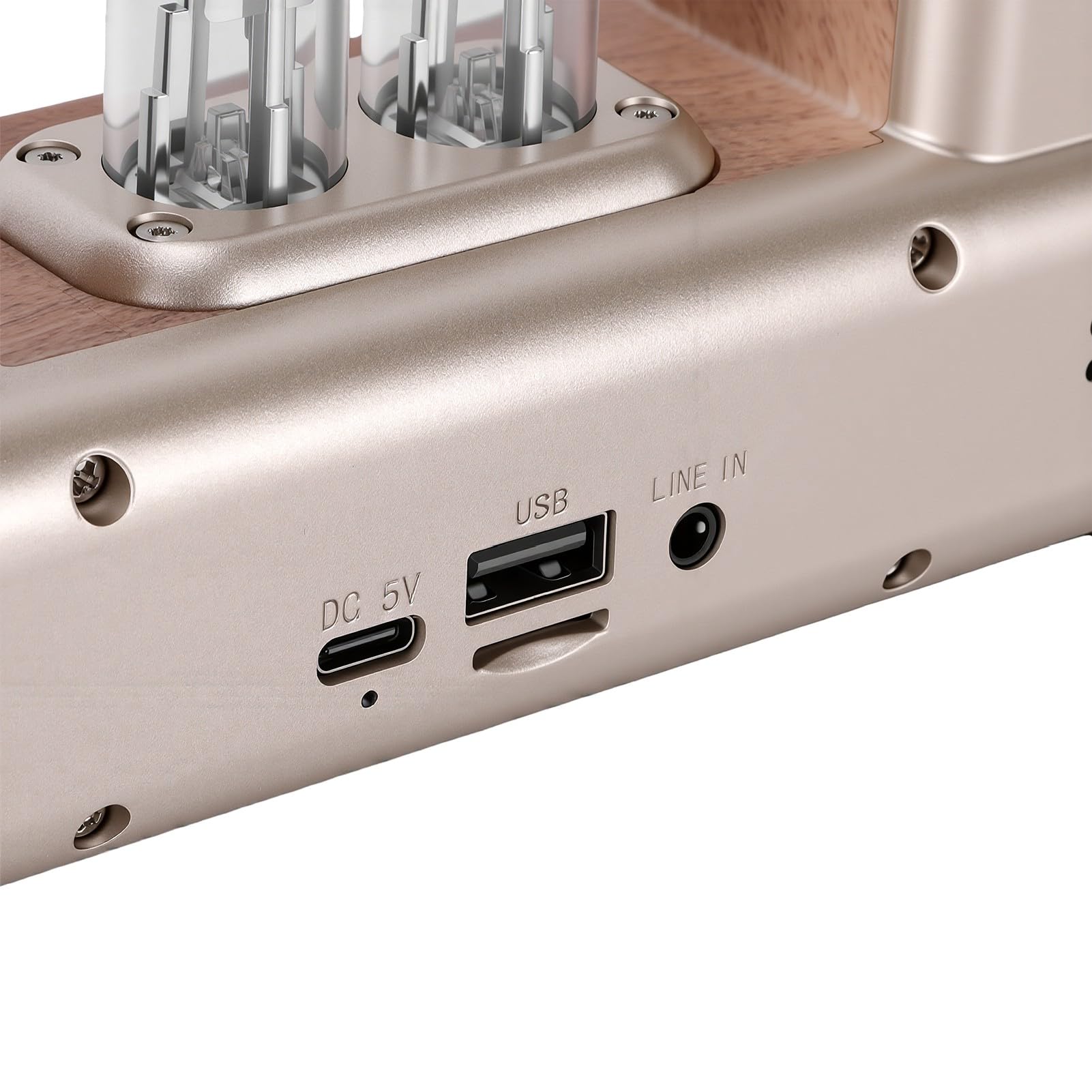 ASHATA Radio Sveglia Bluetooth Vintage con Luce Ambientale
