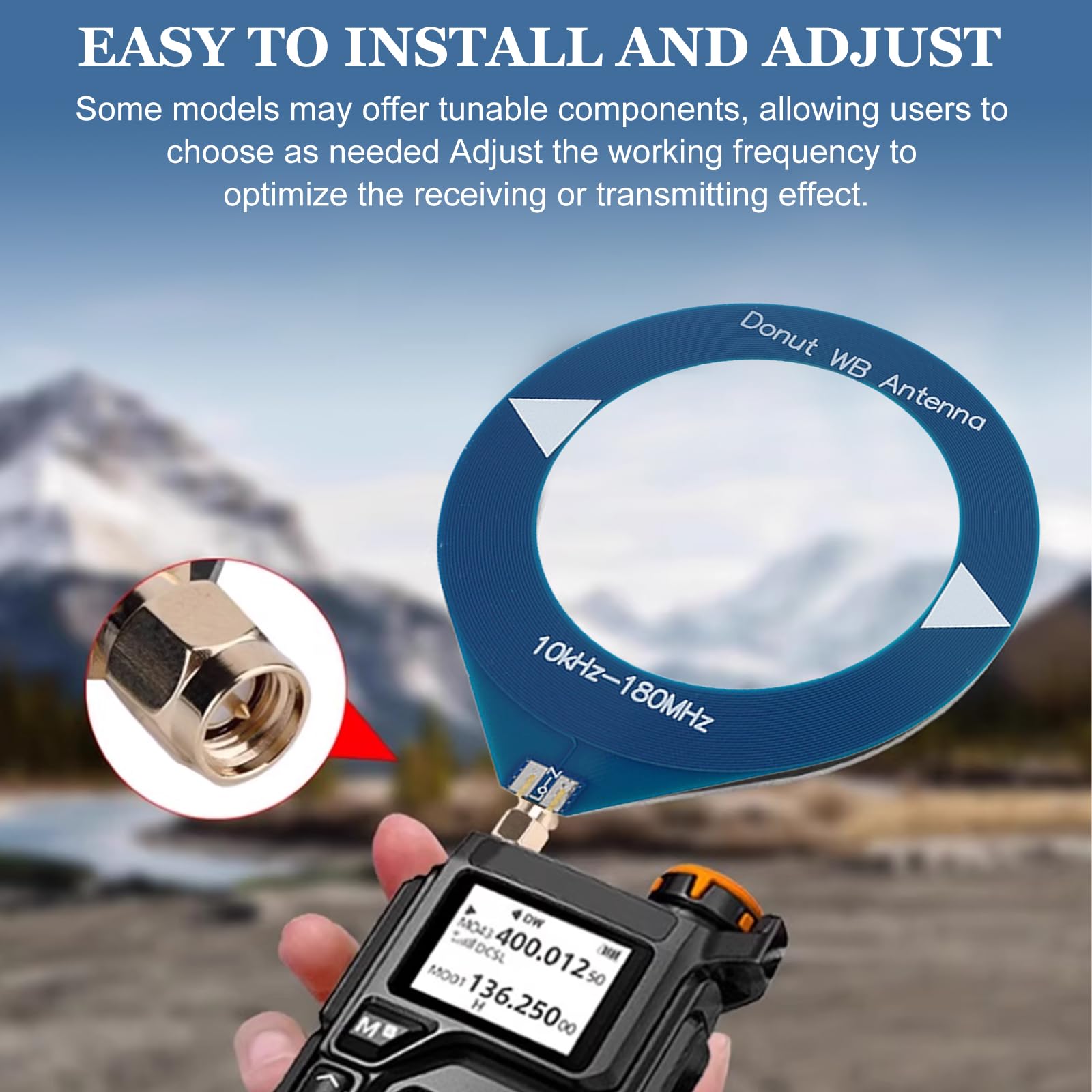 SI4732 Taschenradio 0.5-108MHz: Radio im Taschenformat mit 1,9" IPS Farbdisplay, Vollband-Empfänger für AM, FM, LSB, USB-Übertragung, 800MAh Akku (Blue-Ring)