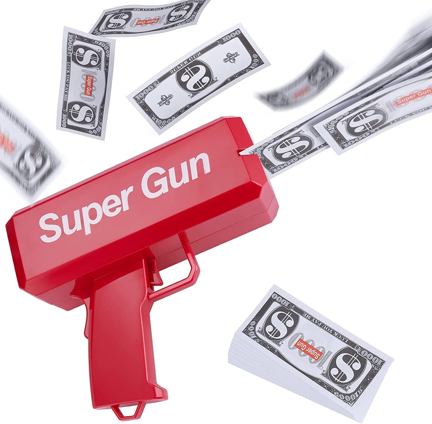 Aanahil Cash Cannon Money Gun for Kids & Adults Party Money Shooter with 100 Fake Dollar Bills Fun Toy for Birthdays, Weddings, Nightclubs, Celebrations & Events Easy Automatic Cash Dispenser