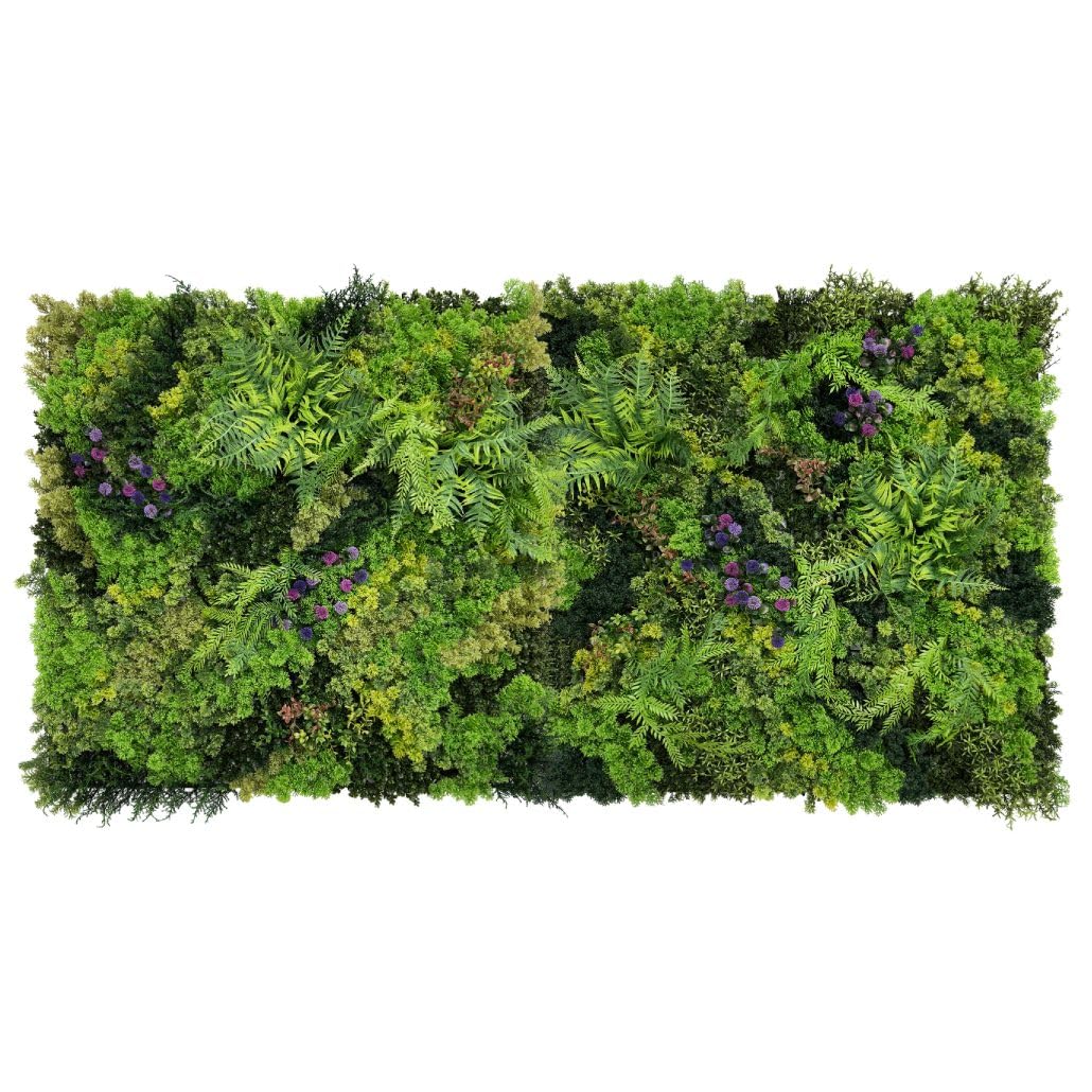 Jardín vertical artificial Bonerva Oslo Urban pack 2 paneles modulares 100x100 cm 2 m² pared vegetal de follaje denso diseño orgánico para interior y exterior ideal hogares oficinas hoteles y terrazas