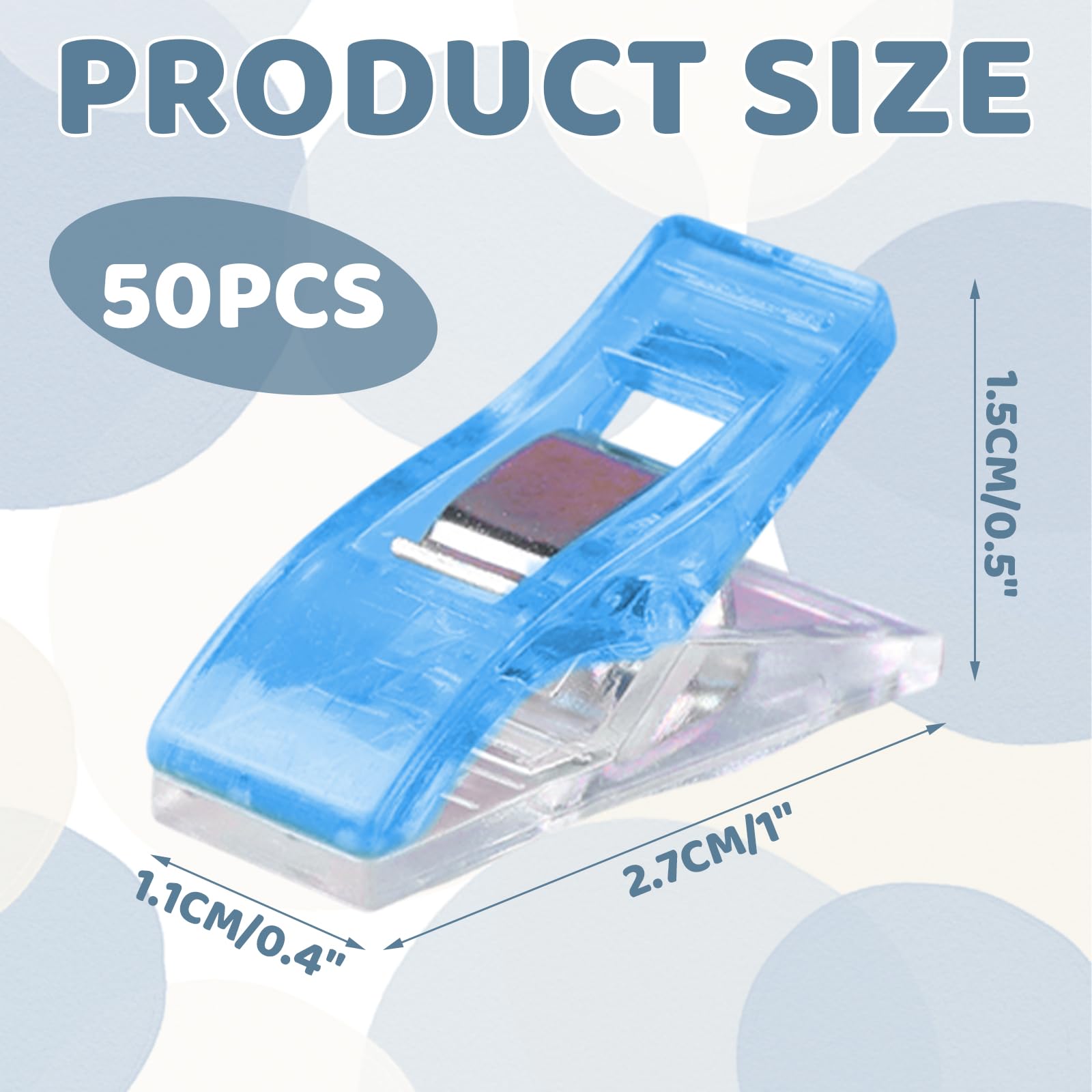 Mollette Per Cucito 50 Pezzi, Clip Cucito Multiuso, Plastica Trasparente, Pinze Fai Da Te In Tessuto, Set Cucito Premium