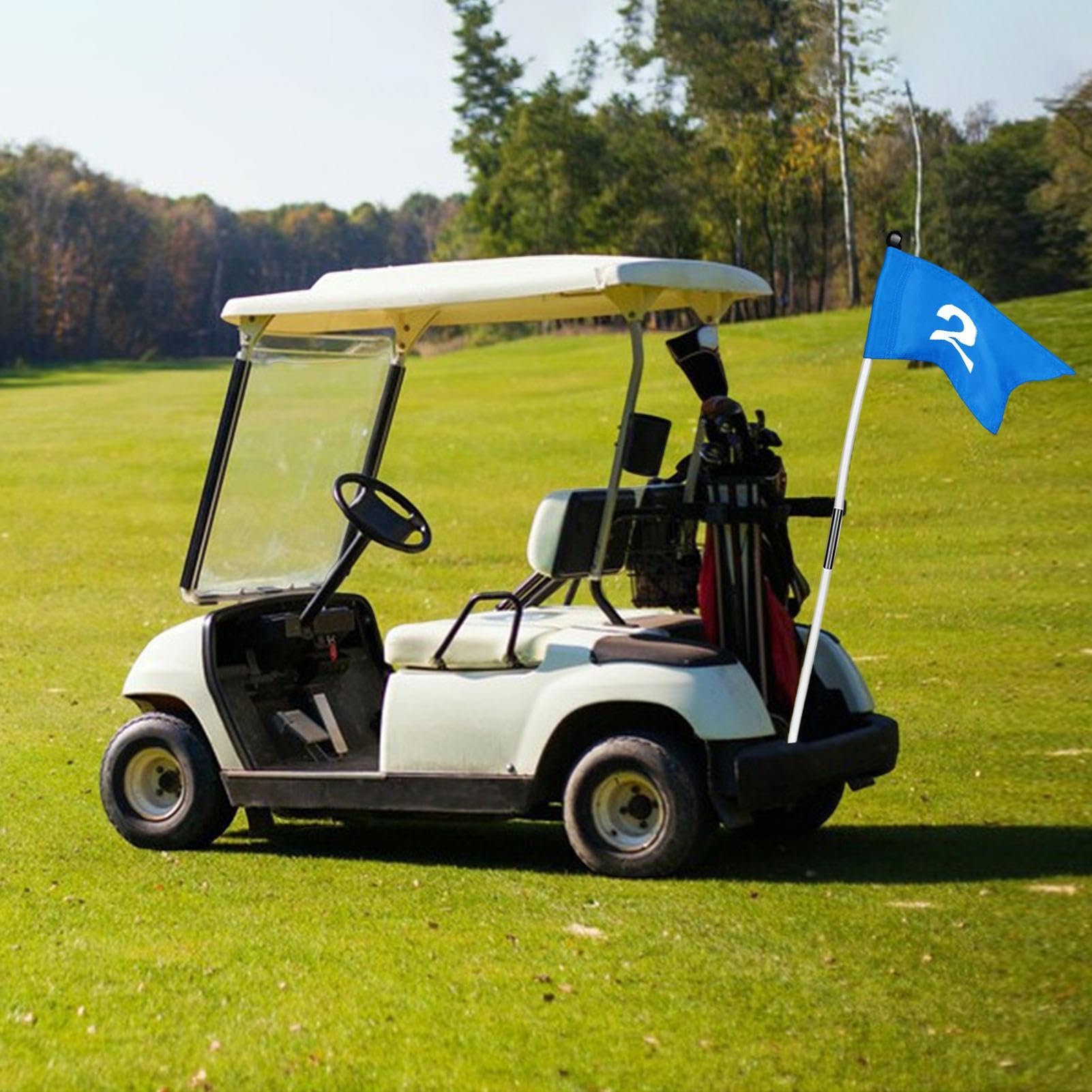 Golfflaggen-Set, grüne Flagge, grüne Flagge, Loch, Tassenset, tragbare Golfflagge mit Golfloch, abnehmbare professionelle Golfflagge, langlebig, robust und stabil,