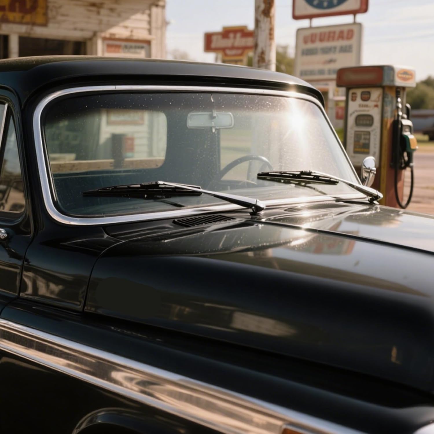 15" and 15" Classic Silver Wiper Blades (Pack of 2), 7mm Bayonet (Wiper Arm) Width for Classic Cars/Boat, Polished Stainless Steel Bayonet Type Wiper Blades, Vintage-Style