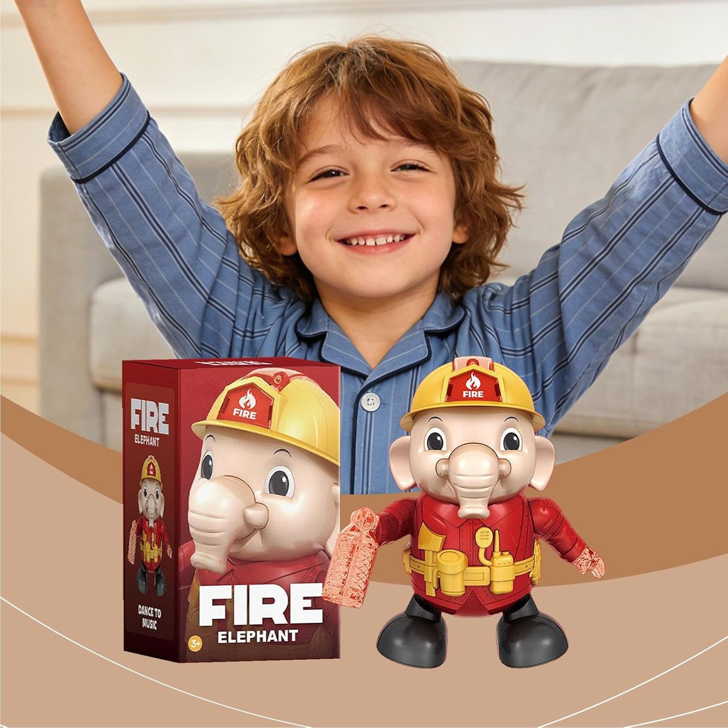 Kids Singing Elephant Toy | Light Up Educational | Crawling Kids Toy Electronic Animal | for Young Child Boys Girls Living Room Bedroom Yard Travel Classroom