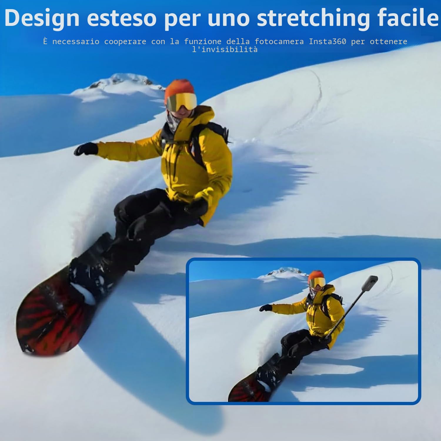 Wiseten 150CM Bastone Selfie Asta per GoPro Insta360, Allungabile Selfie Stick Vlog Maniglia Portatile Fotocamera Accessori per GoPro Hero 13 12 11 10 9 Black insta 360 X5 X4 X3 DJI Osmo Pocket 3 4