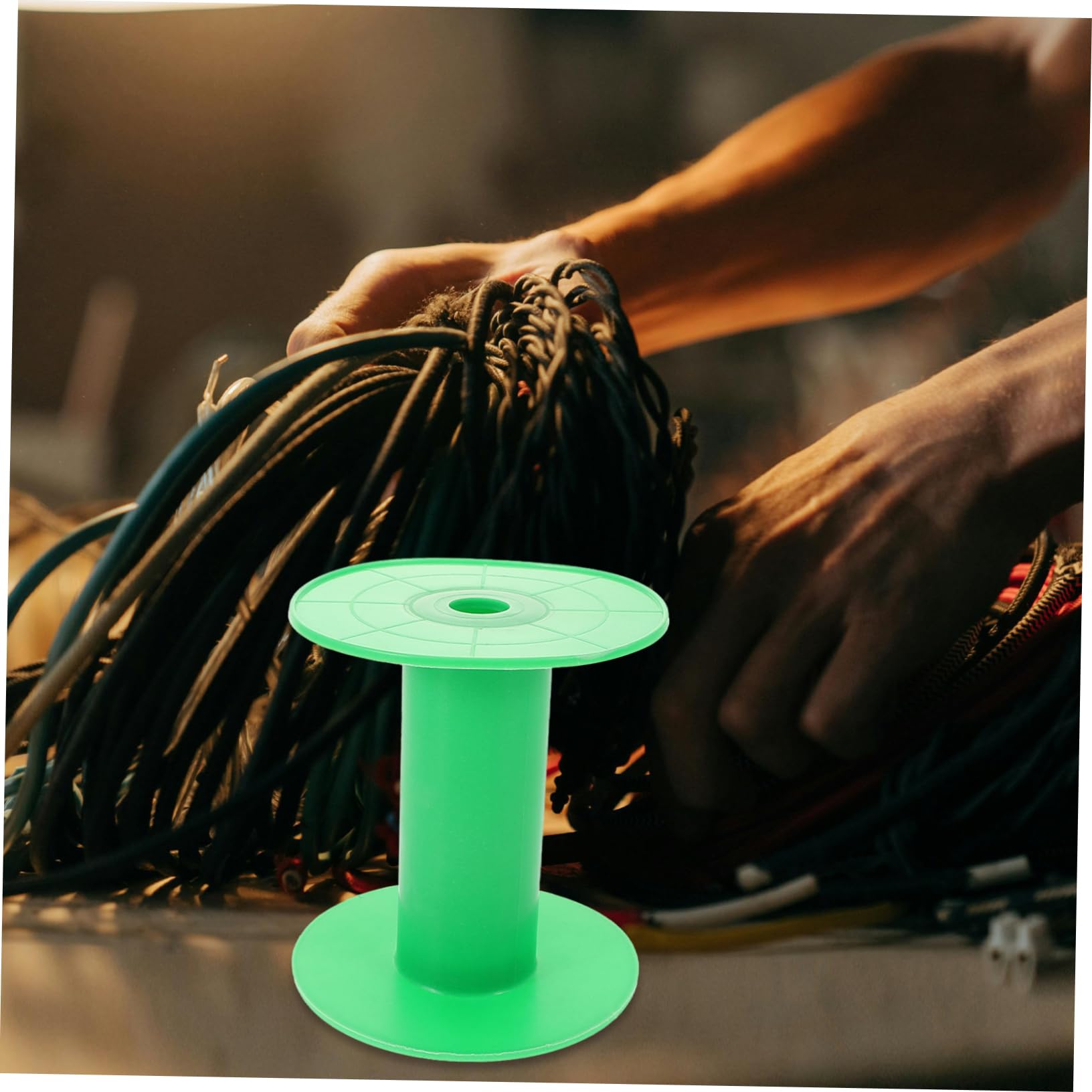 OSALADI 10 Bobinas de Costura de Alambre de Plástico Verde, Prácticas para Proyectos de Costura, Rotación y Material Pp para Manualidades y Bricolaje