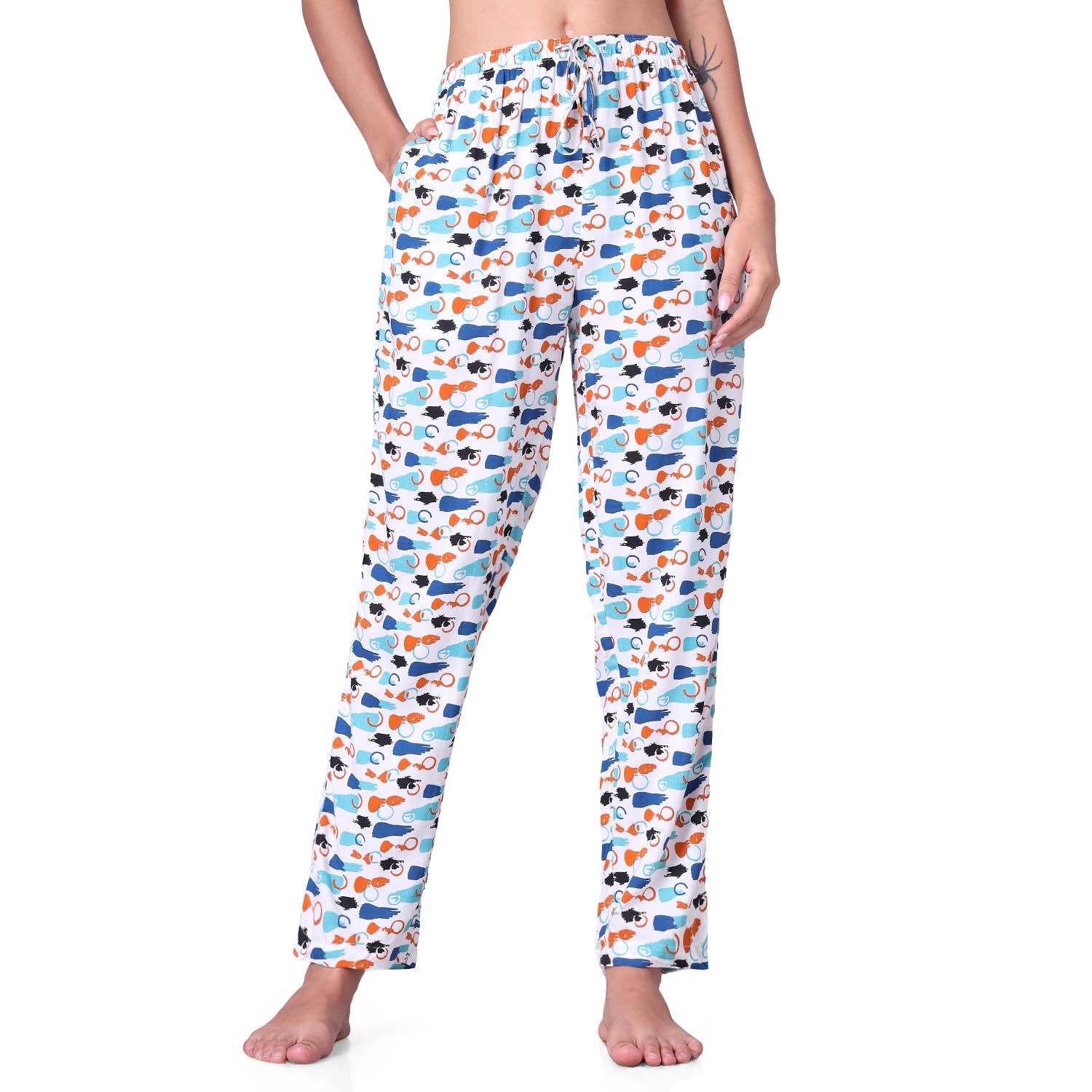 urban scottish Women Printed Pyjama with Side Pockets-picture-47