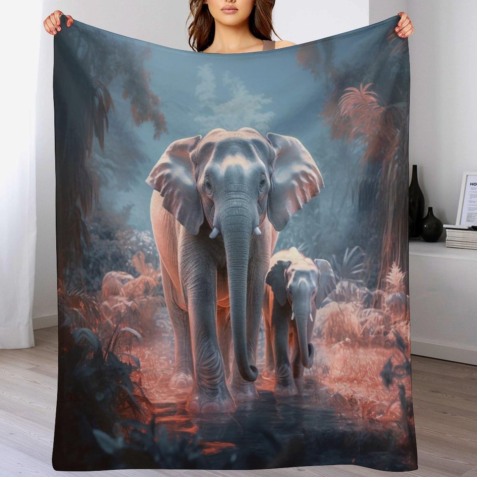 Couverture de canapé éléphants pour des soirées cocooning chaleureuses