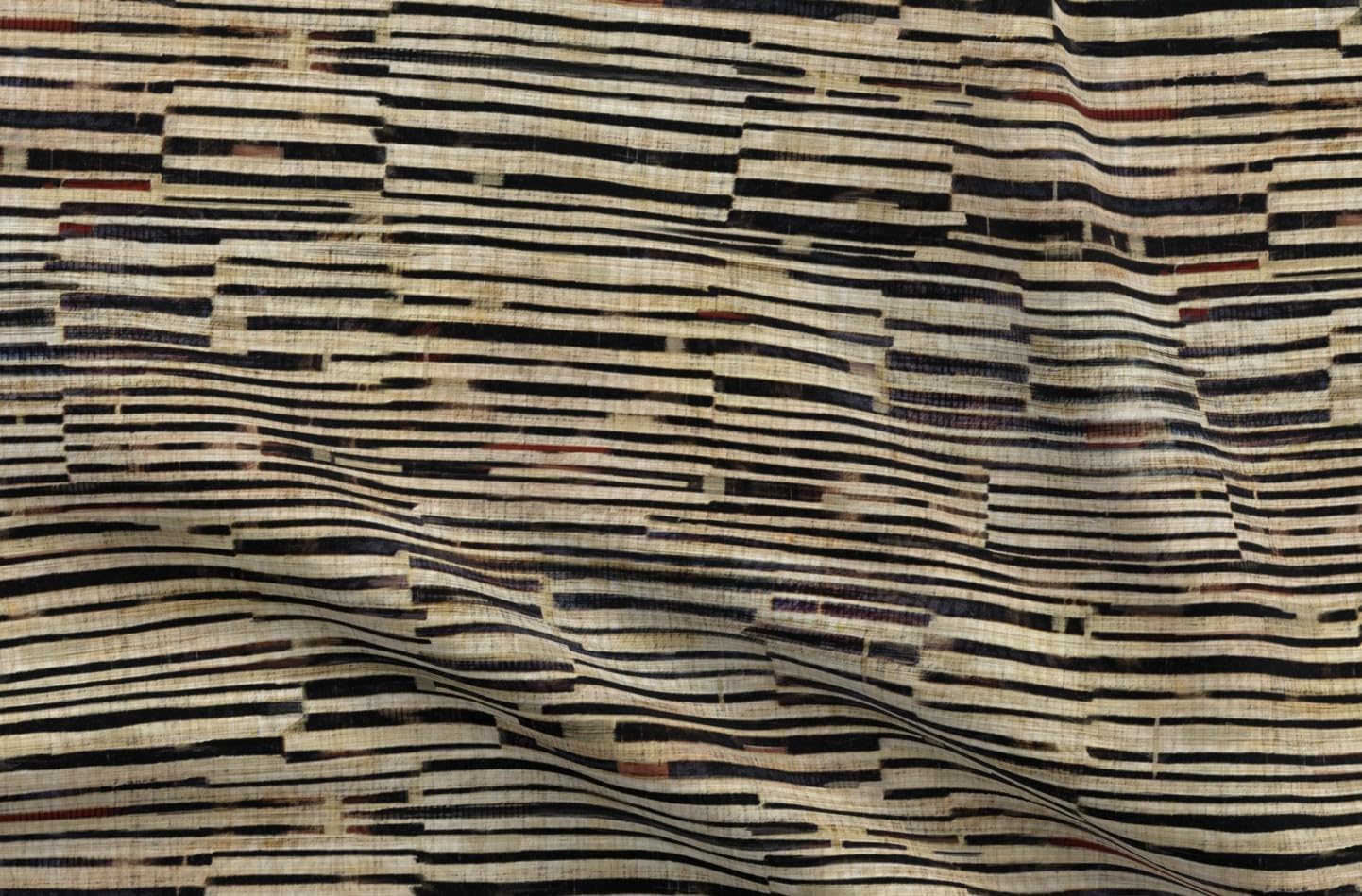 SpoonflowerFabric - Boho Stripe Distressed Abstract Zebra Beige Tan Stagger Rustic Printed on Petal Cotton Fabric Fat Quarter - Sewing Quilting Apparel Crafts Decor