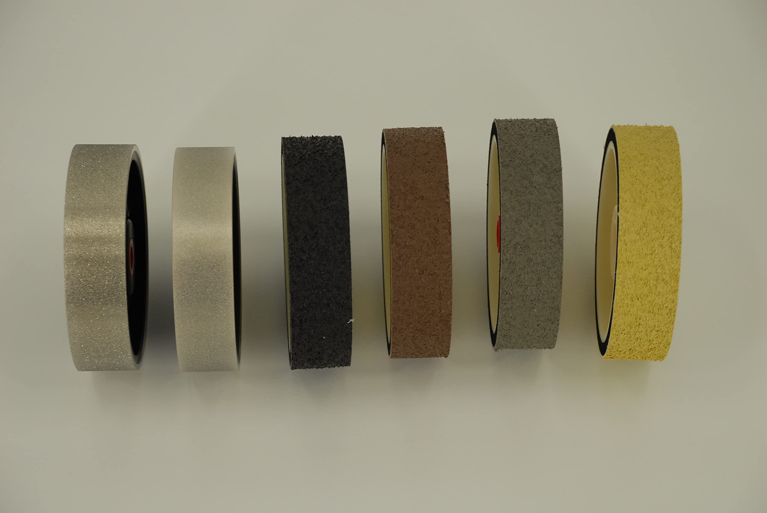 Flexible Set 6 pcs 8 Lapidary Diamond Resin Polishing Grinding Wheels Cabbing Soft REZ Multicolored