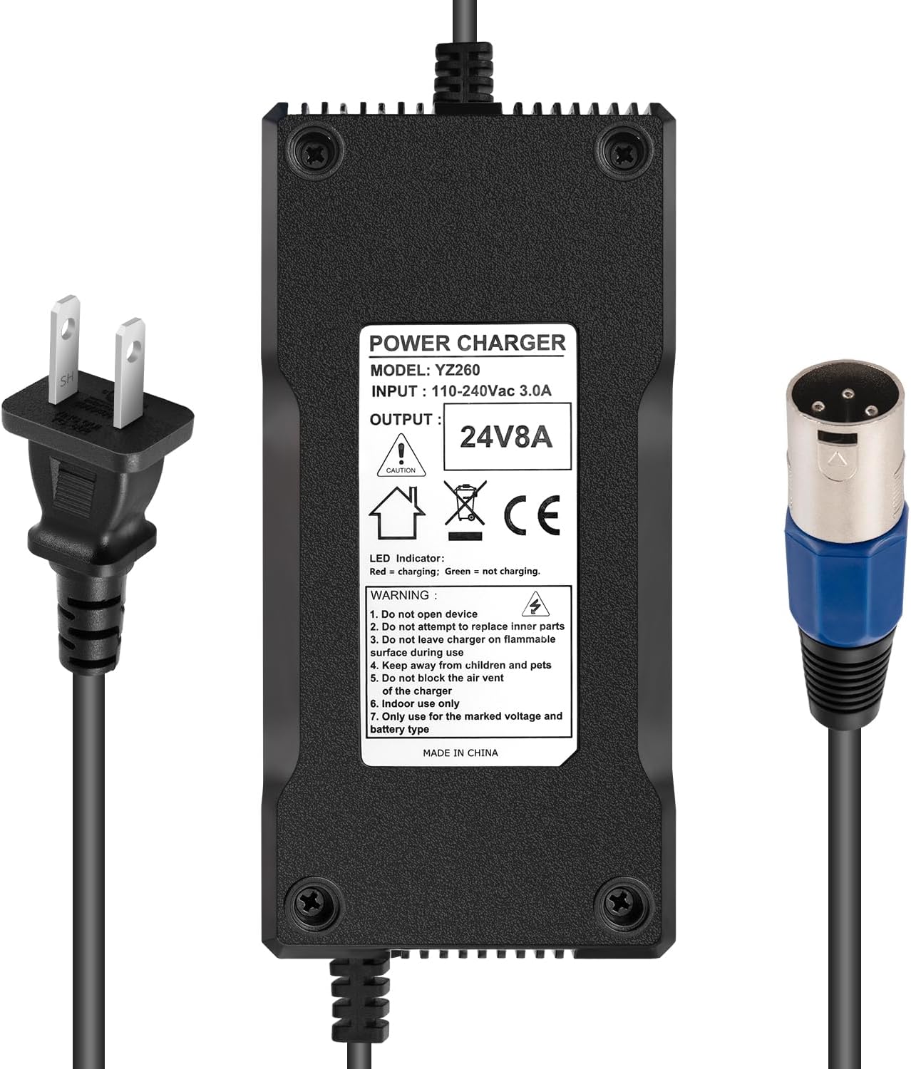 Battery Is Not Charging Power Source Power Adapter Amazon.com: SOLEILLUNE 24V 8A Battery Charger Faster Charging Power