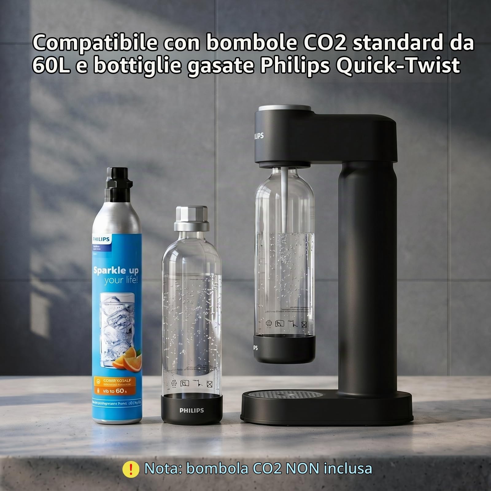 Philips Creatore di acqua frizzante e macchina di flusso di soda
