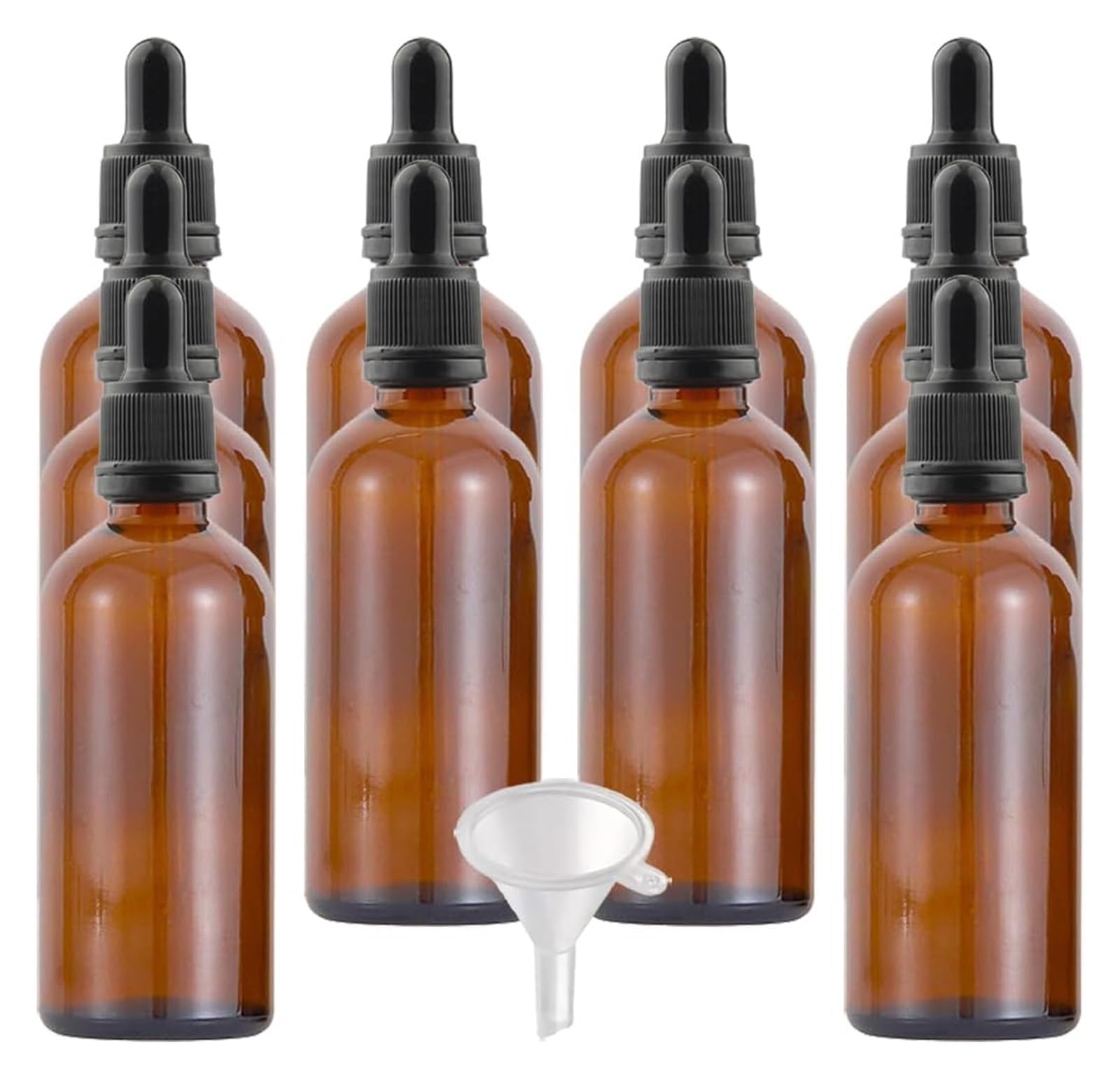 pipette dropper,dropper bottle,travel bottles, 12 Pack, Blue Glass Dropper Bottles with Glass Pipettes for Essential Oils Aromatherapy Cosmetics Elite(Brown,100ml)