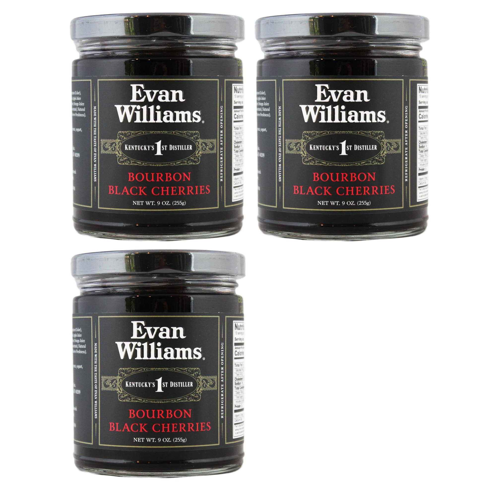 Evan Williams Bourbon Black Cherries (3 pack)