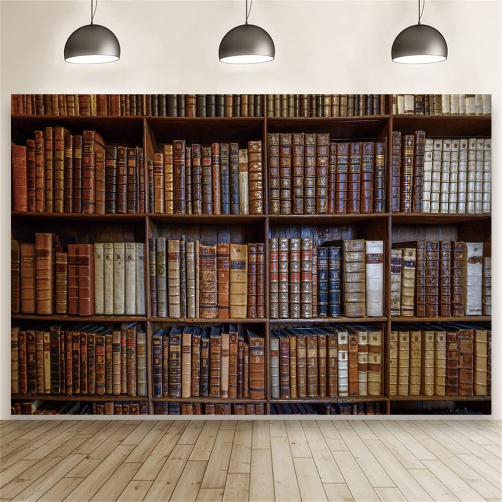 Buy Renaiss 7x5ft Bookshelf Backdrop for Photoshoot, Retro Library