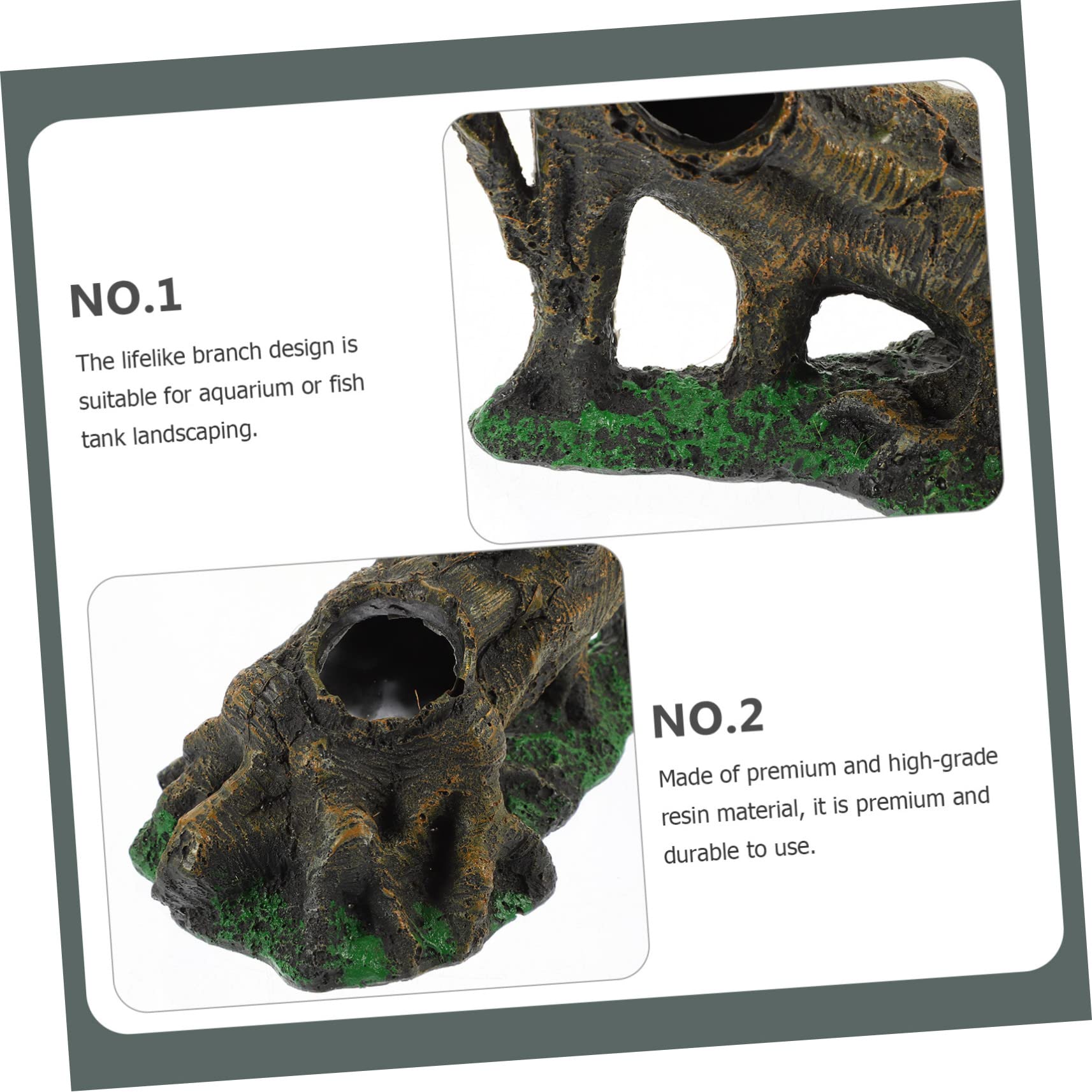 minkissy 3 Piezas pecera para Evitar árboles Betta Ocultar Troncos Tortuga Plataforma Betta Tronco Madera Natural Rama Tronco Tronco Tronco Rama árbol Rama para pecera Lagarto terrario Reptil Resina