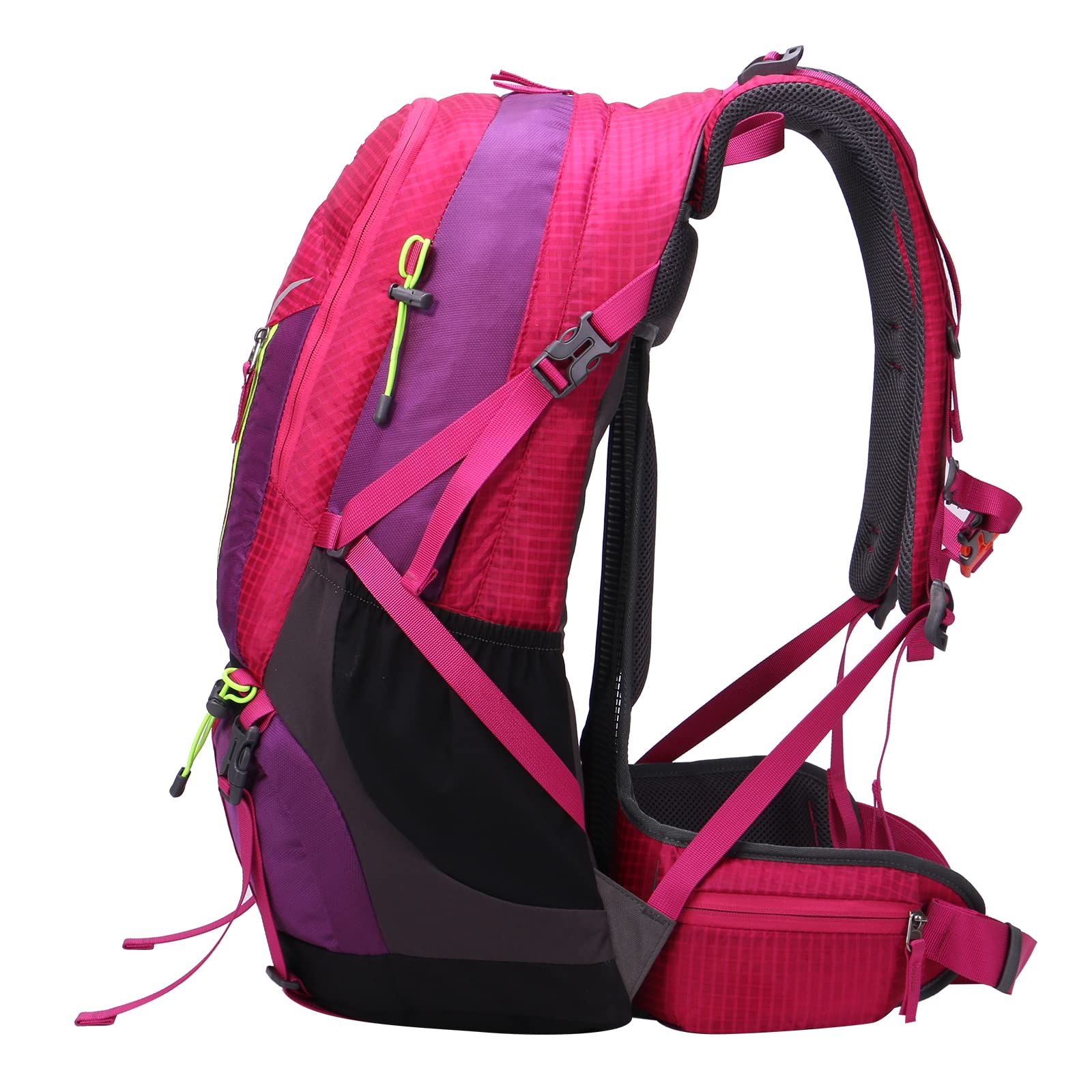 AOKING Plecak turystyczny 50 l, wys. 57 x szer. 35 x gł. 26 cm, 100% poliester, z pokrowcem, waga ok. 900 g, różowy,