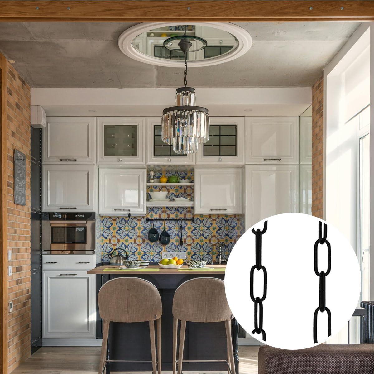 3 Feet Black Chain for Hanging, Industrial Light Fixture Chain — Amazon image 6
