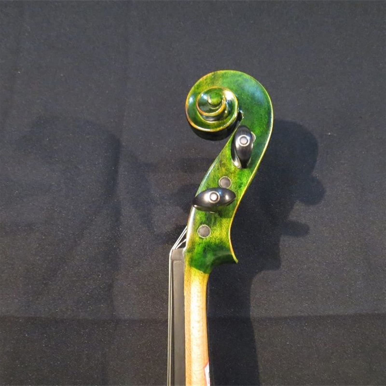 Strumento Musicale per Violino Elettrico A 5 Corde 4/4 in Legno Massello Verde Parte in Ebano con Archetto Violini per Studenti