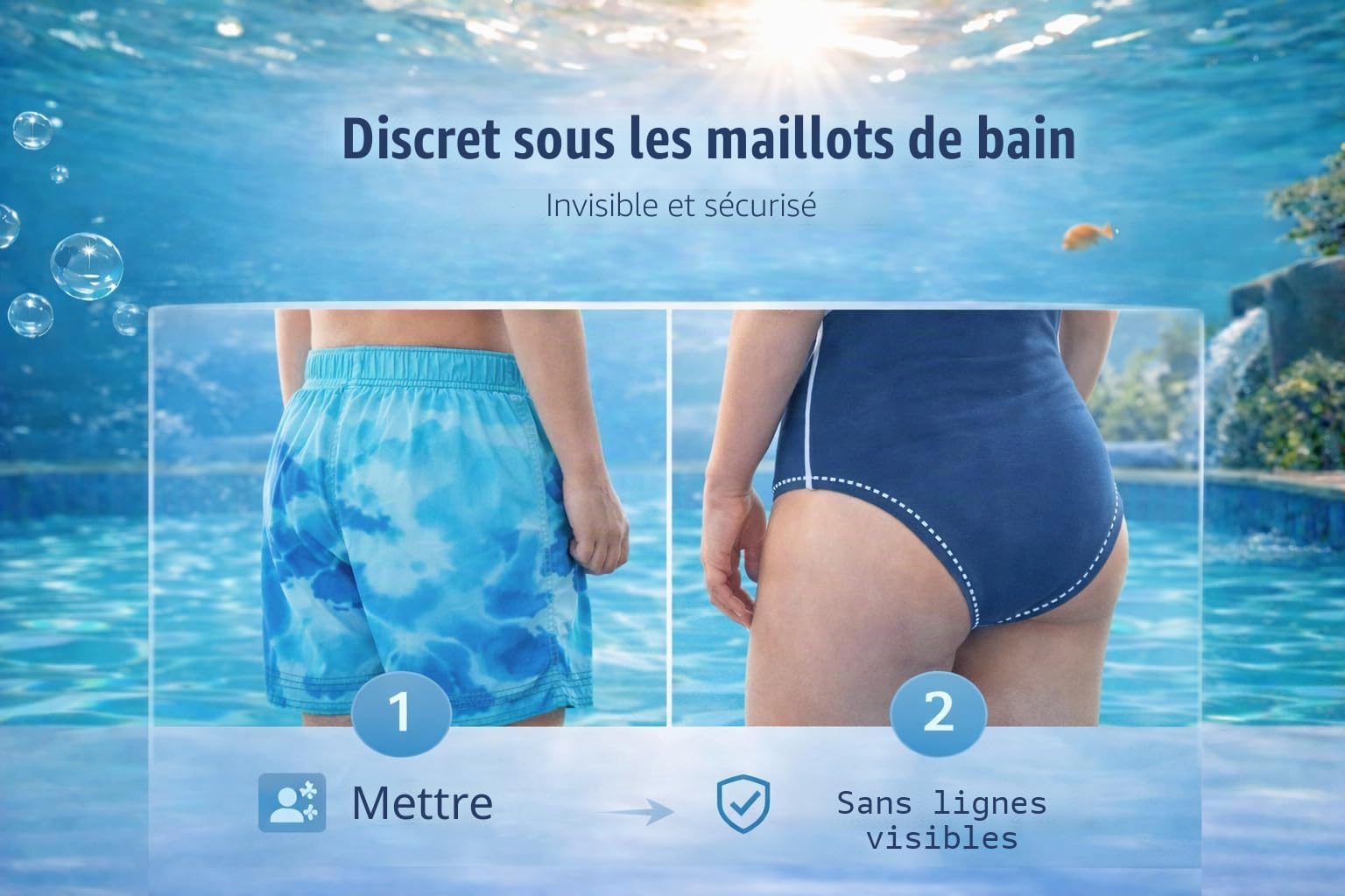 Couche Piscine Adulte Jetables Taille S 22 pièces Protection Incontinence Eau Doux Peau 36-57kg