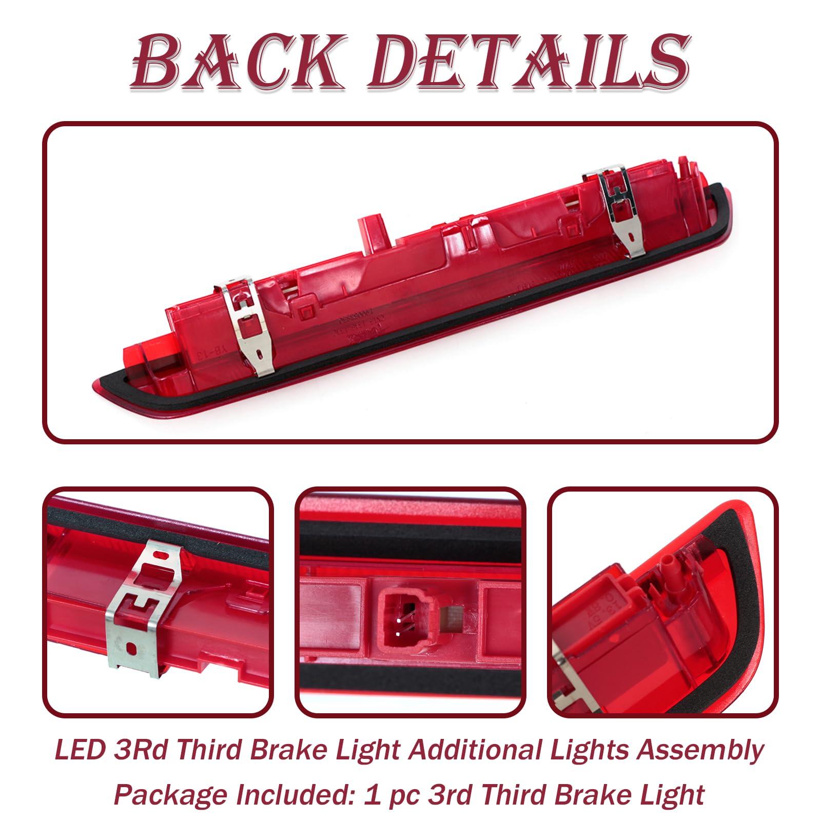 High Level Brake Light CN15-13A613-AB - LED Center Brake Light Replacement For Ford Ecosport 2013+
