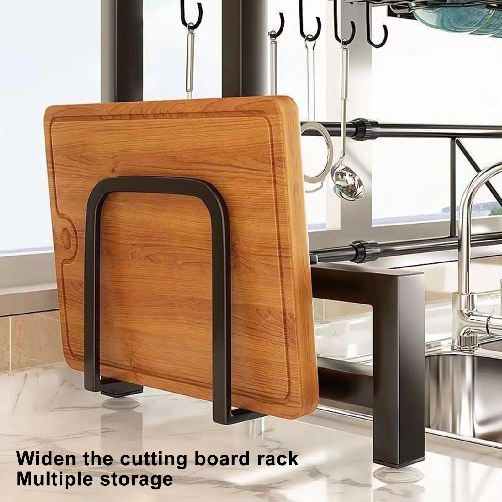 Escurridor de platos sobre el fregadero, escurridor de platos grandes, para fregaderos, estantes para fregaderos de cocina, estantes de secado para encimera de cocina, estante de 2 niveles