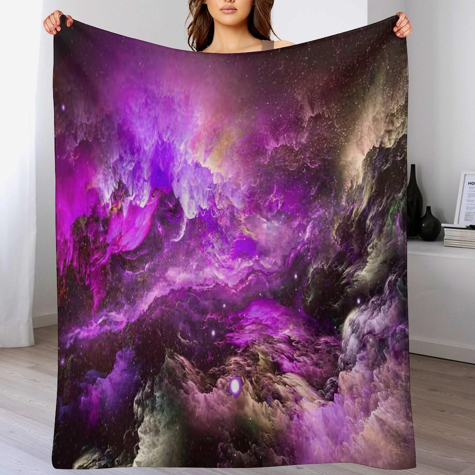 Manta de nebulosa para dormir muy suave y cálida para sofá grande
