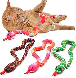 Snake Catnip Toys Kitten Supplies Interactive Catnip Toys for Indoor Cats Snakes Cat Toy Gift for Cat Lovers Dental Health Chew Toy Set of 3